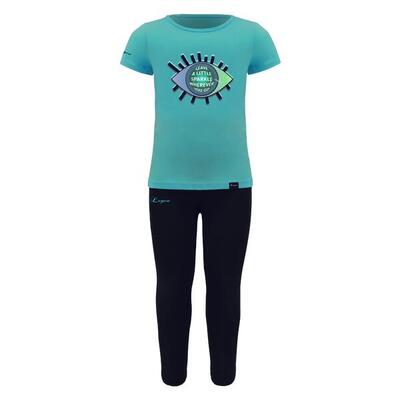 Completino da bambine con maniche corte e leggins Vetra