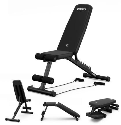 Seconde vie - Banc musculation Zipro Tempo pliable extenseur incl./décl.