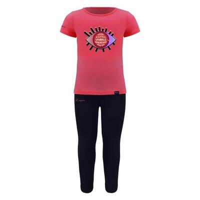 Completino da bambine con maniche corte e leggins Vetra