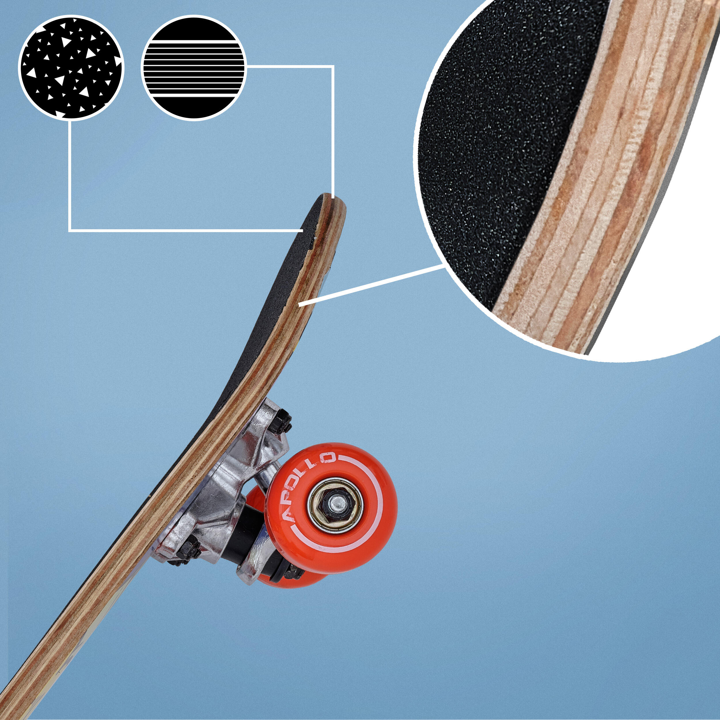 Skateboard enfant Apollo 51 cm – planche complète débutant 4/7