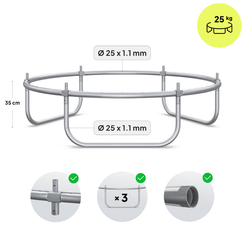 Trambulină de exterior Zipro Jump Pro cu plasă de protecție externă 4FT 127cm