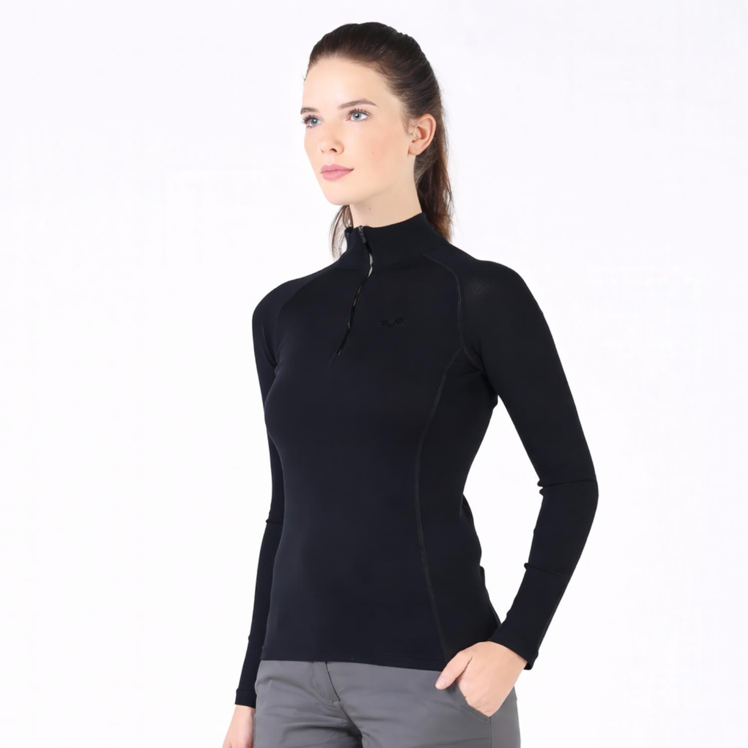 Vega - damska koszulka 100% merino wełna 195 g/m² z zamkiem YKK 3/5