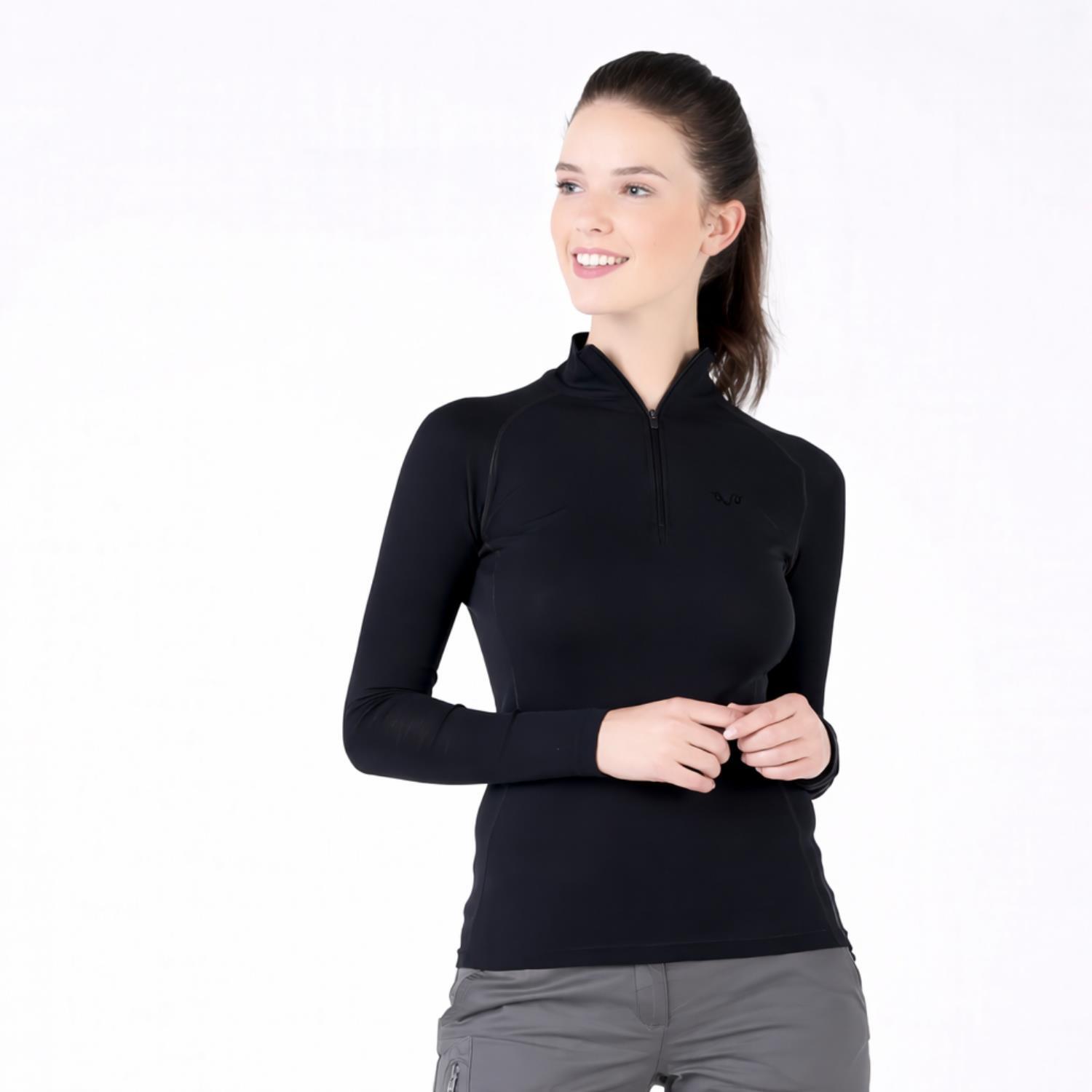 Vega - damska koszulka 100% merino wełna 195 g/m² z zamkiem YKK 2/5