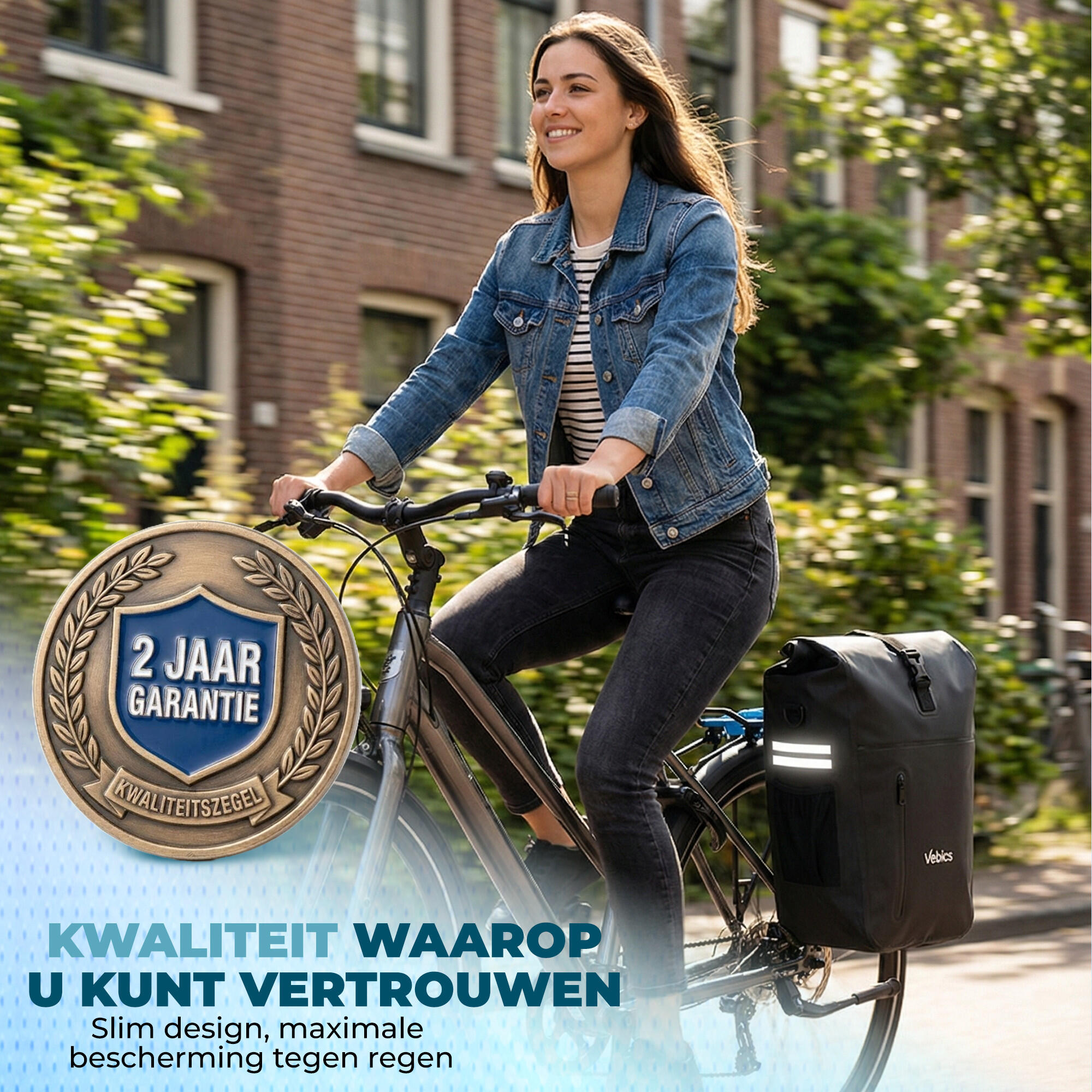 Vebics Fietstas Waterdicht Enkel  - Afneembaar 6/7