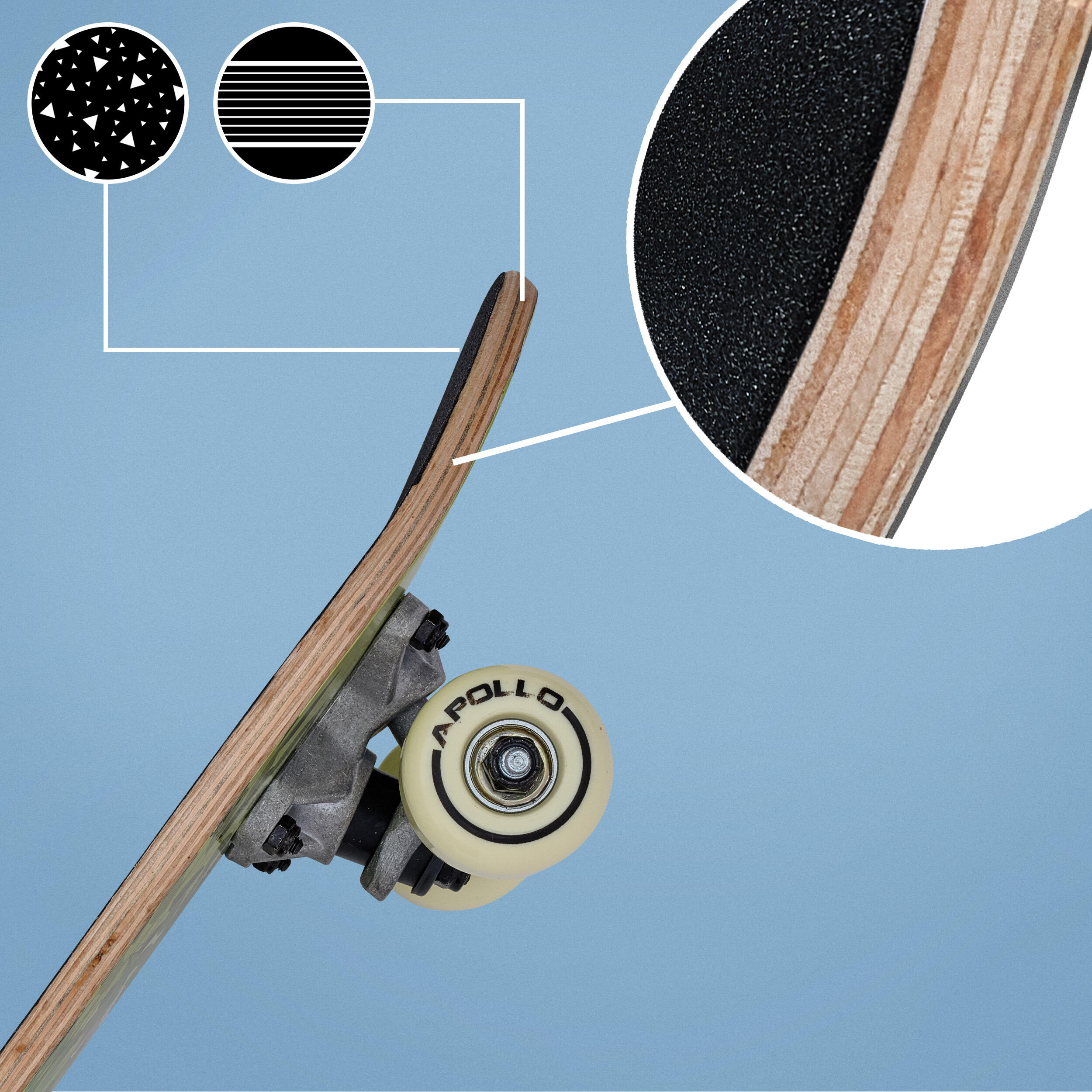 Skateboard infantil Apollo 51 cm – tabla completa para principiantes 4/7