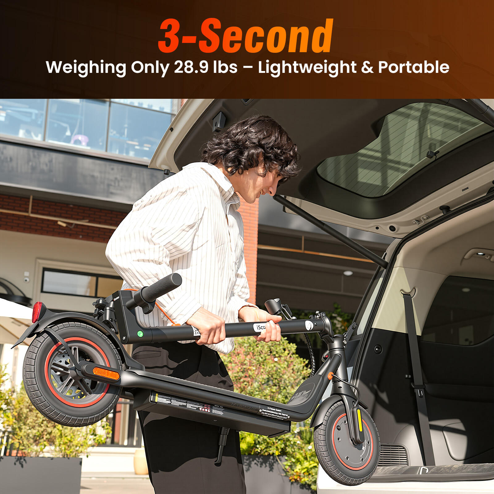 Trottinette électrique unisexe homologuée pour la route, 10 pouces 5/7