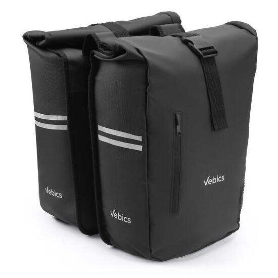 Vebics Dubbele Fietstas - 48L - 100% Waterdicht - Donkerblauw