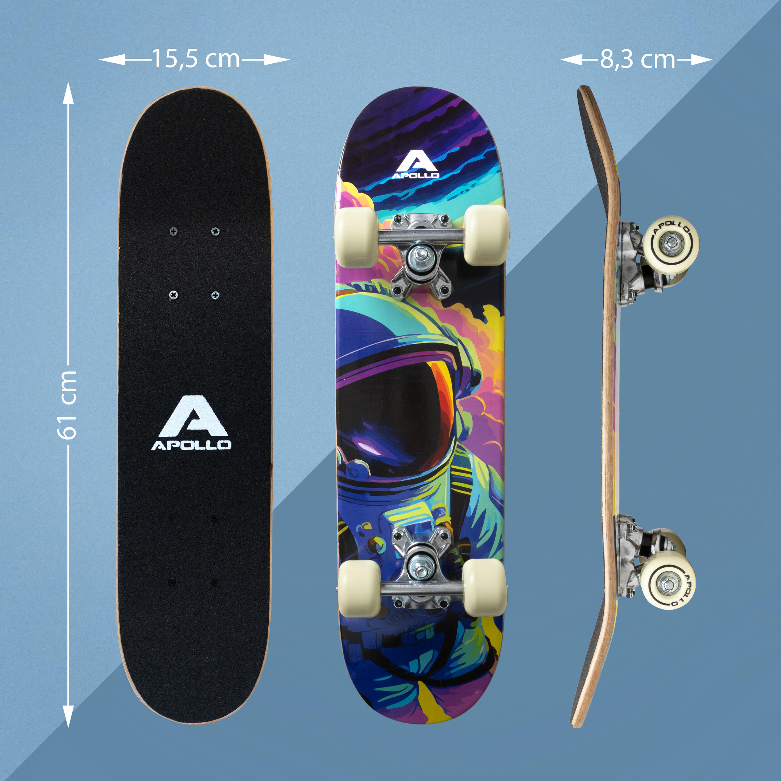 Skateboard enfant Apollo 61 cm – planche complète débutant 5/7
