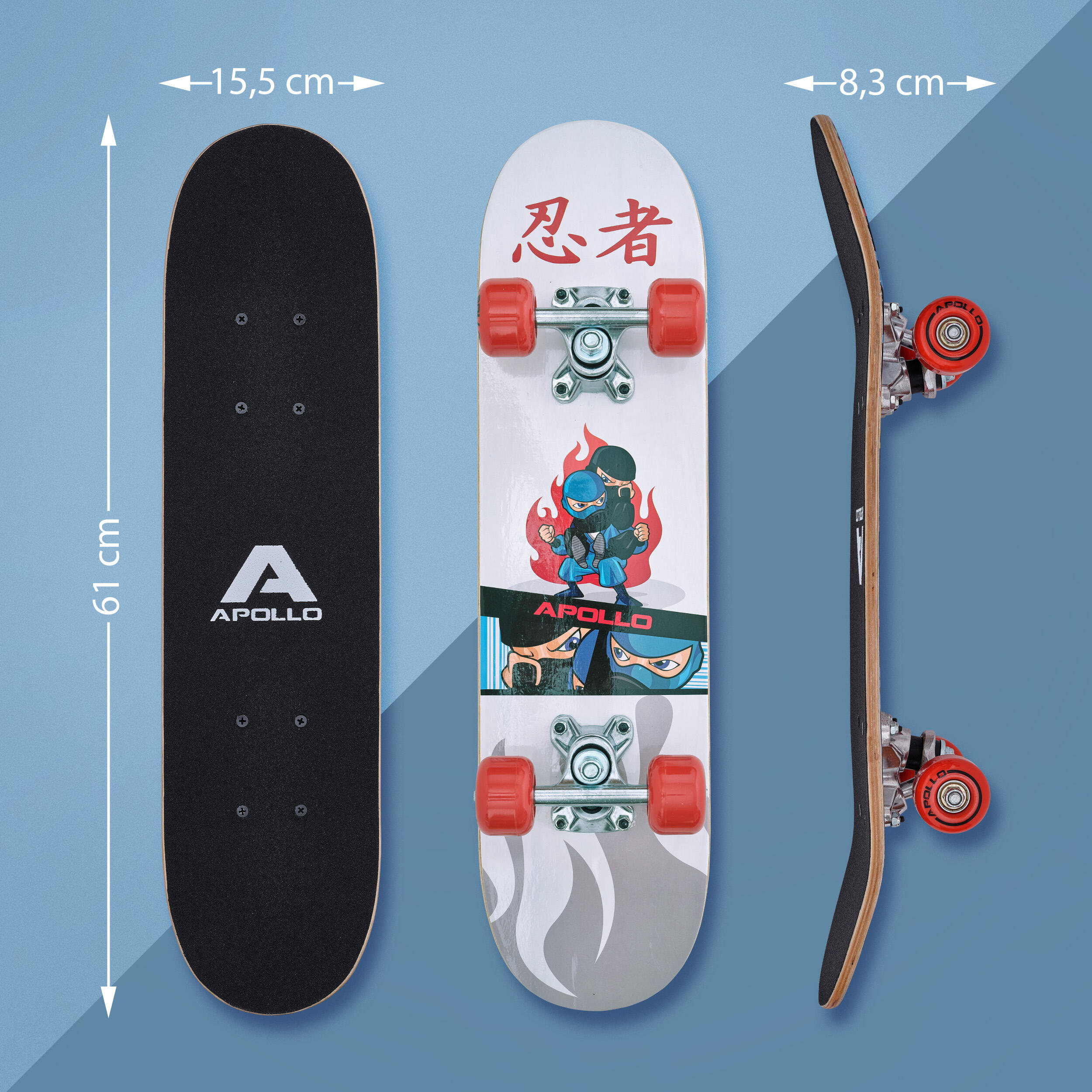 Skateboard enfant Apollo 61 cm – planche complète débutant 5/7