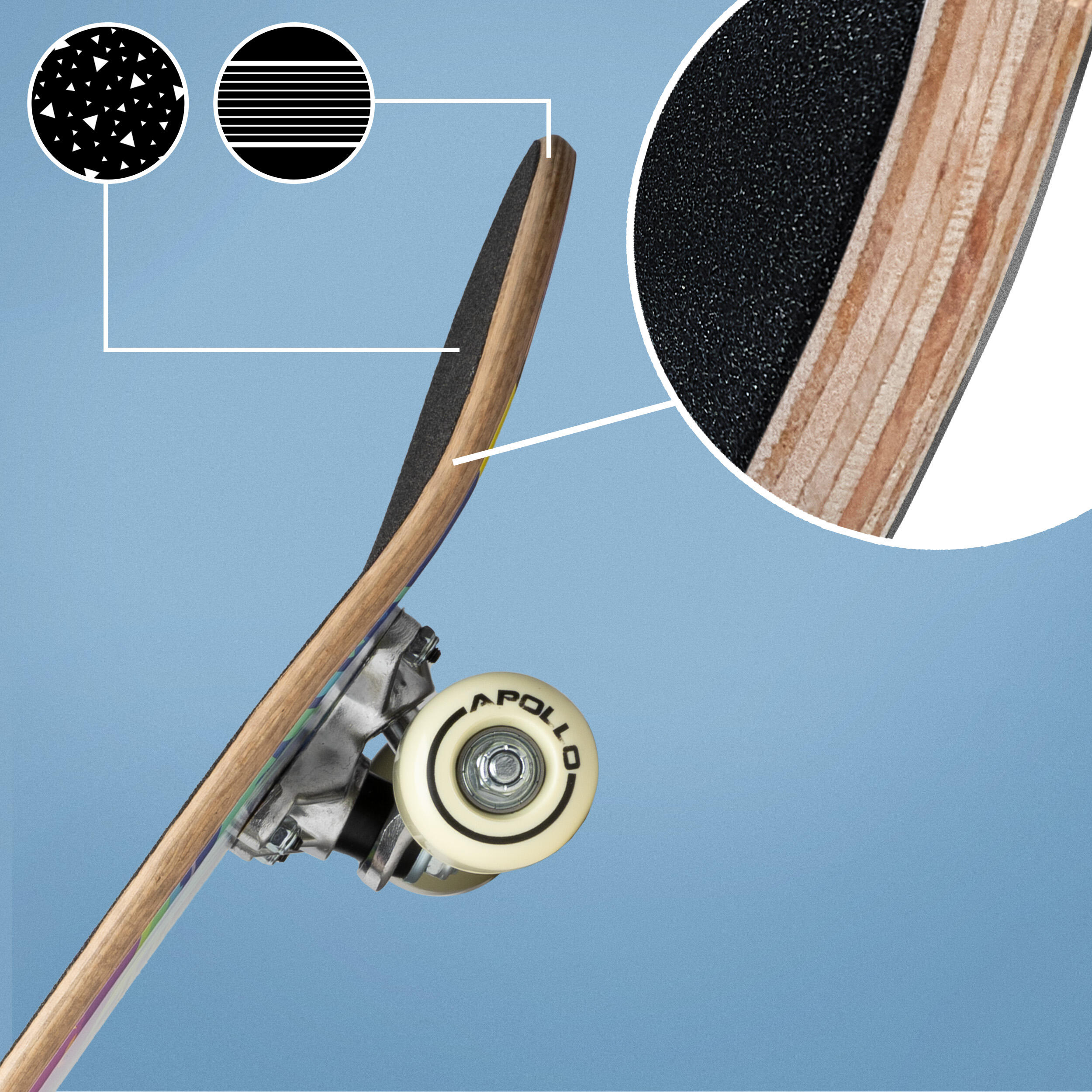Skateboard enfant Apollo 61 cm – planche complète débutant 4/7