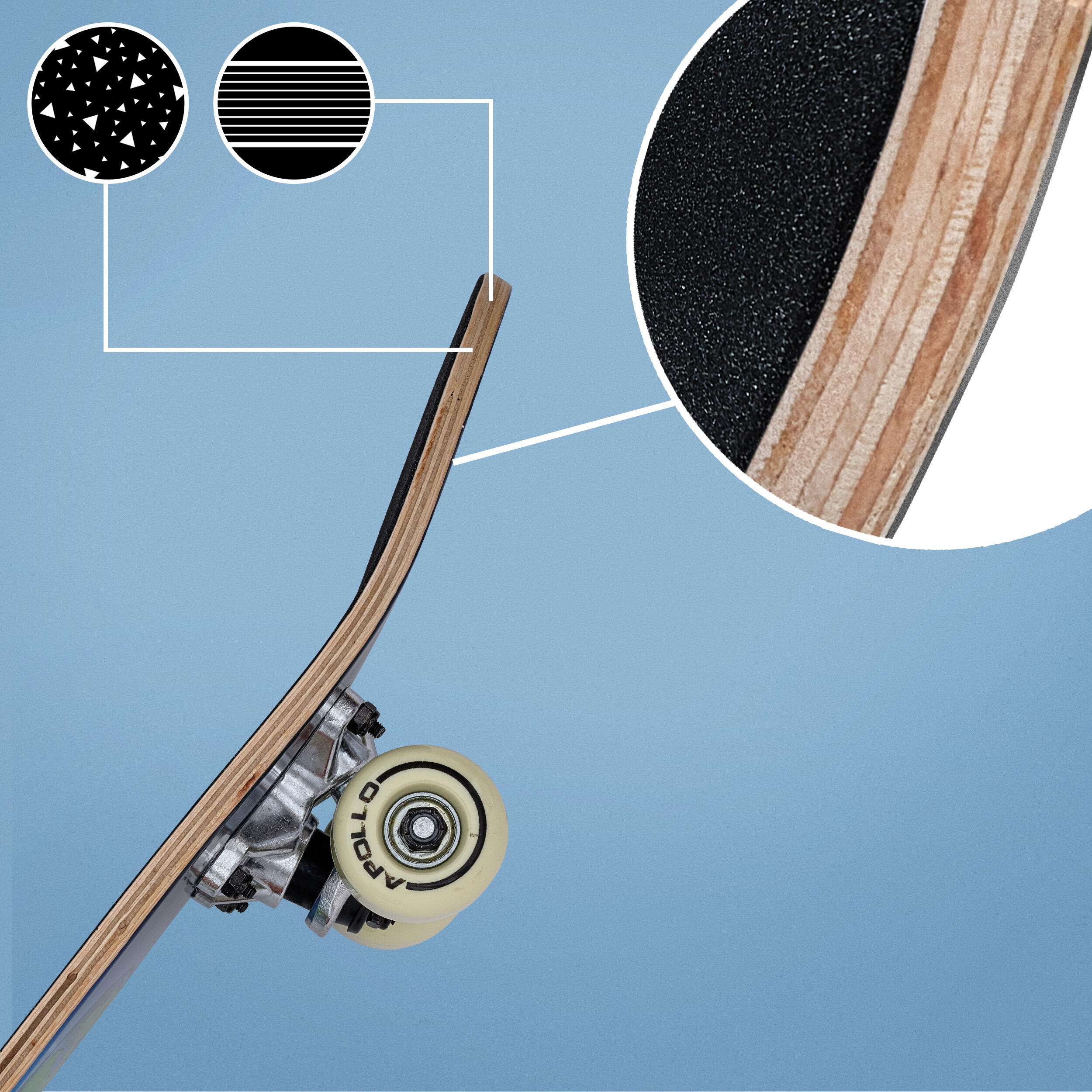 Skateboard infantil Apollo 61cm - tabla completa para principiantes 4/7