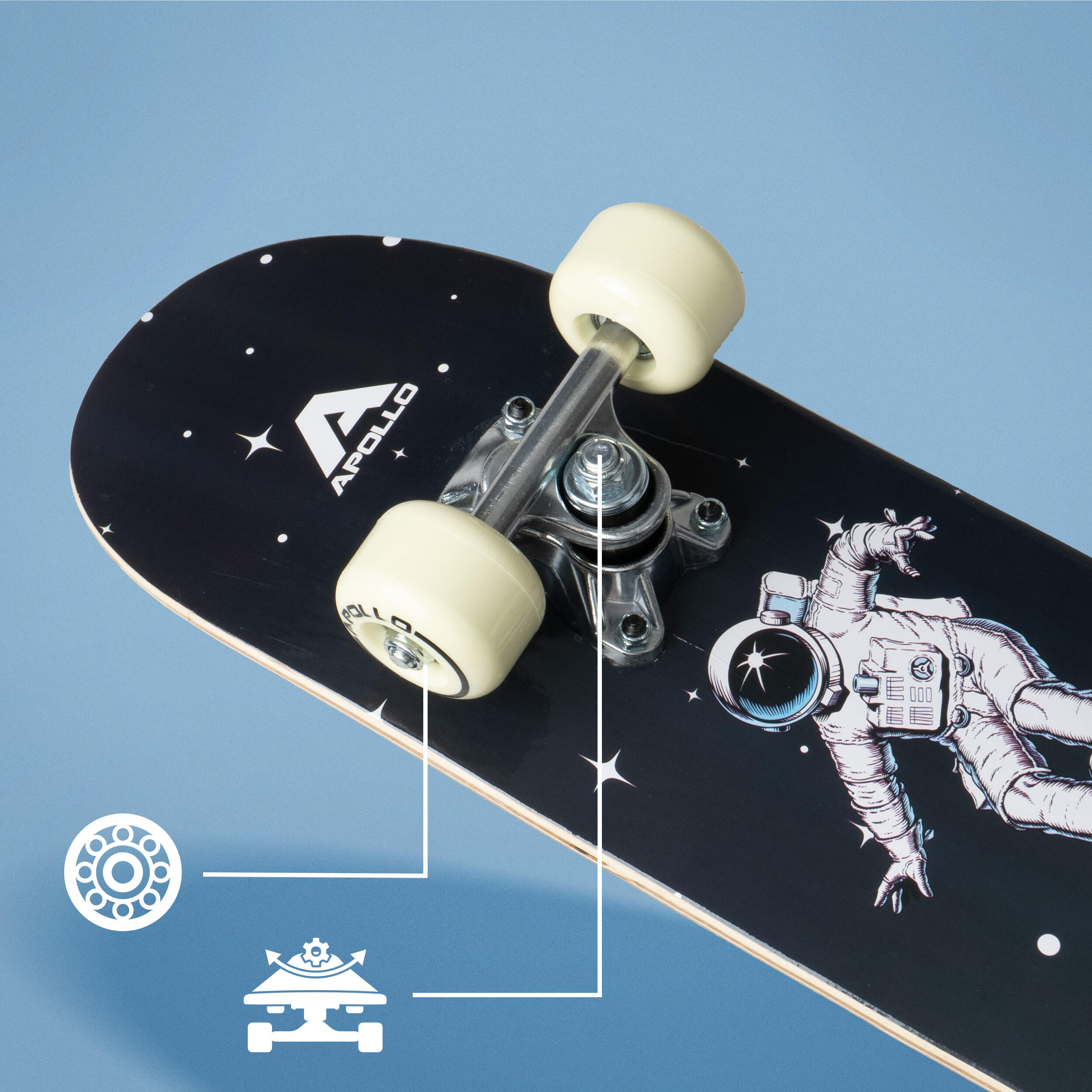 Skateboard enfant Apollo 61 cm – planche complète débutant 3/7