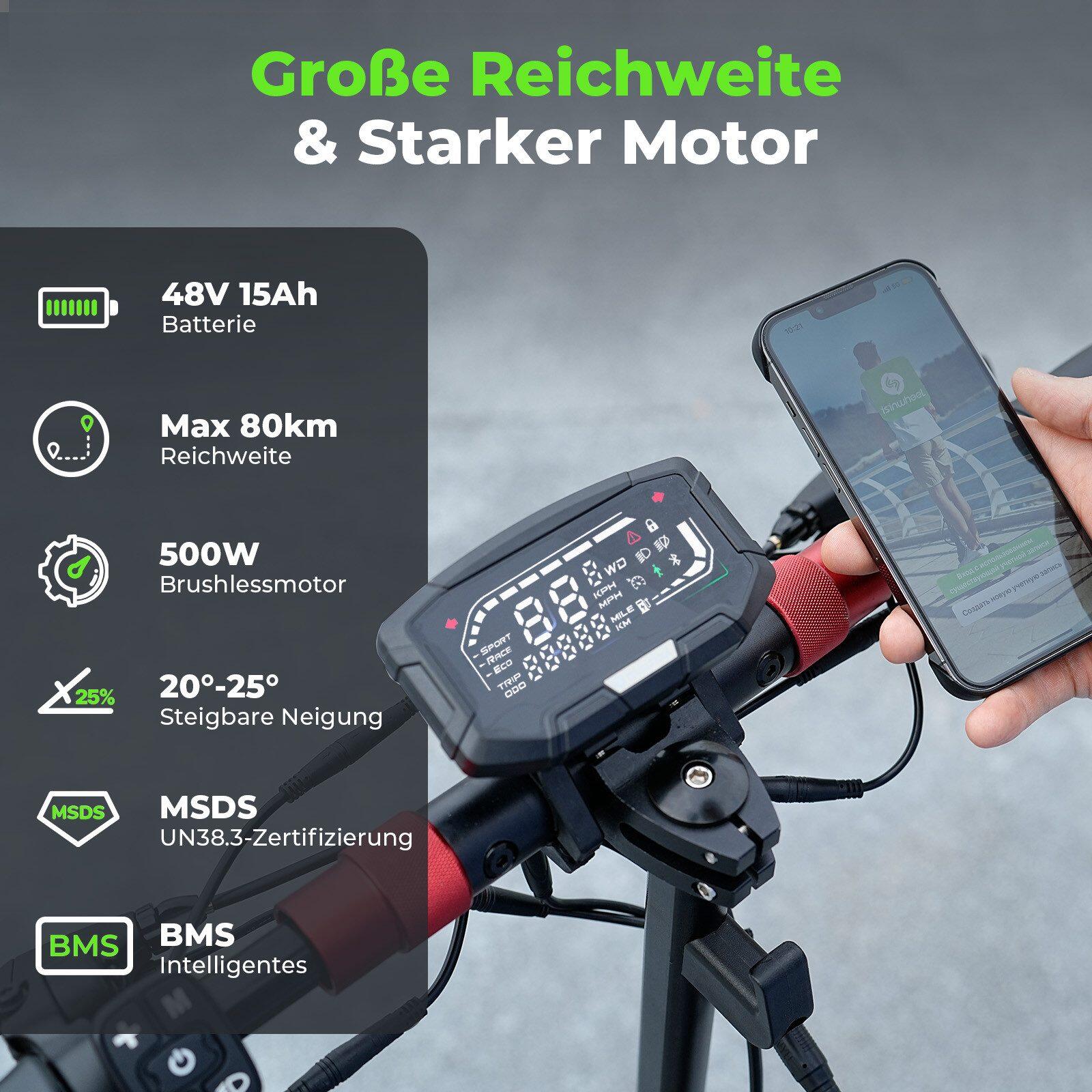 Trottinette électrique homologuée pour la route (ABE), pneus de 11 pouces 5/7