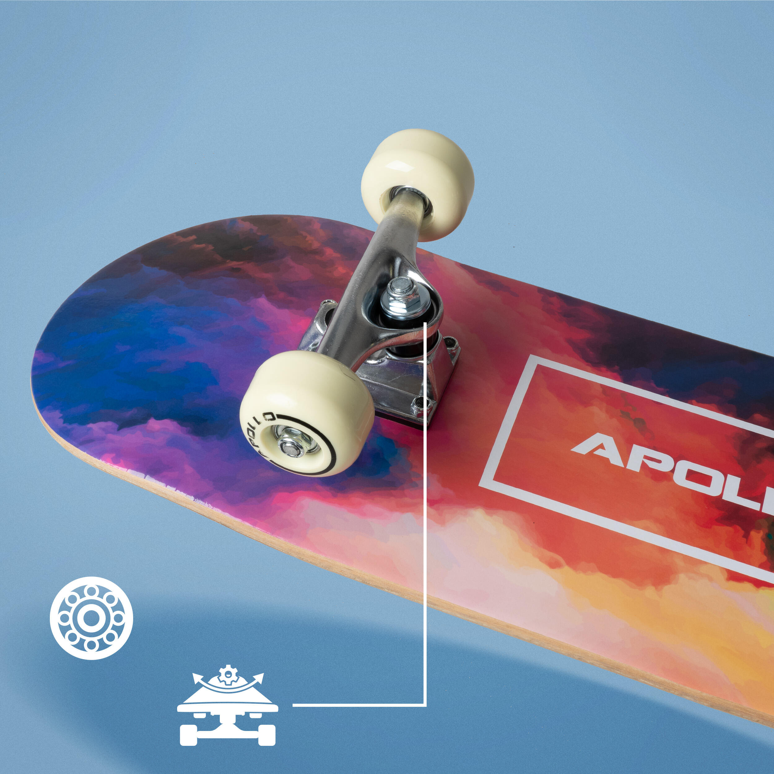 Skateboard enfant Apollo 71 cm – planche complète débutant 3/7