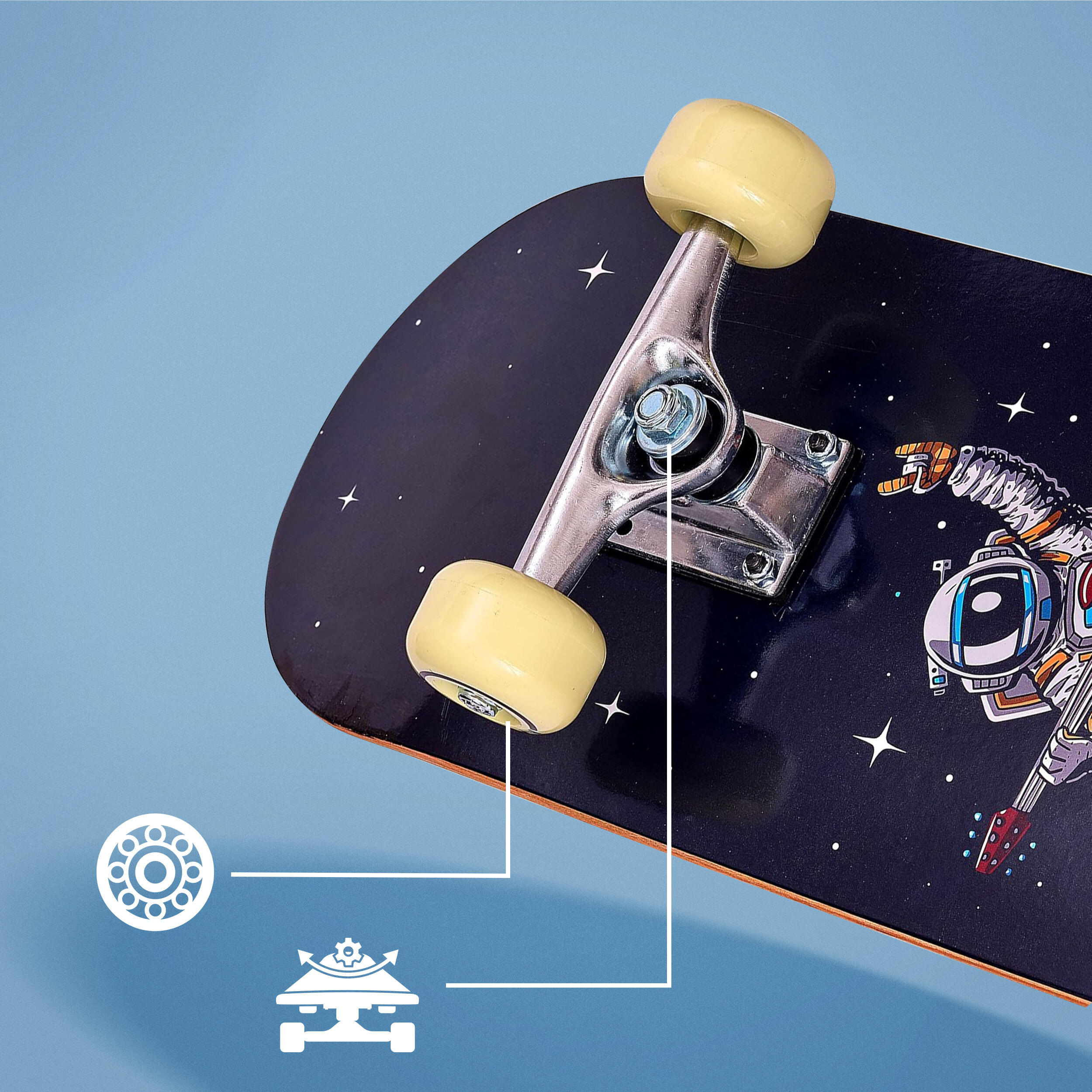 Skateboard enfant Apollo 71 cm – planche complète débutant 3/7