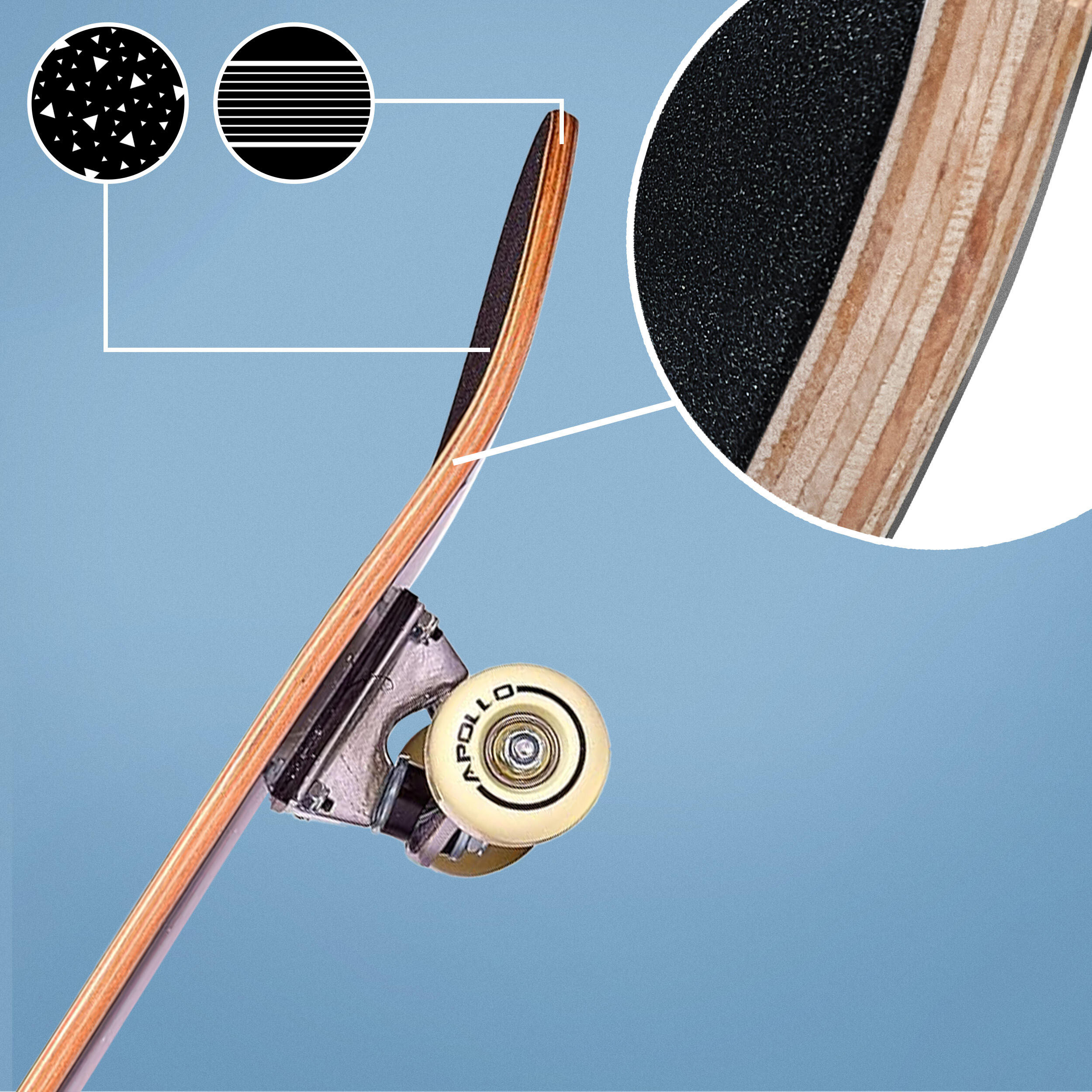 Skateboard enfant Apollo 71 cm – planche complète débutant 4/7
