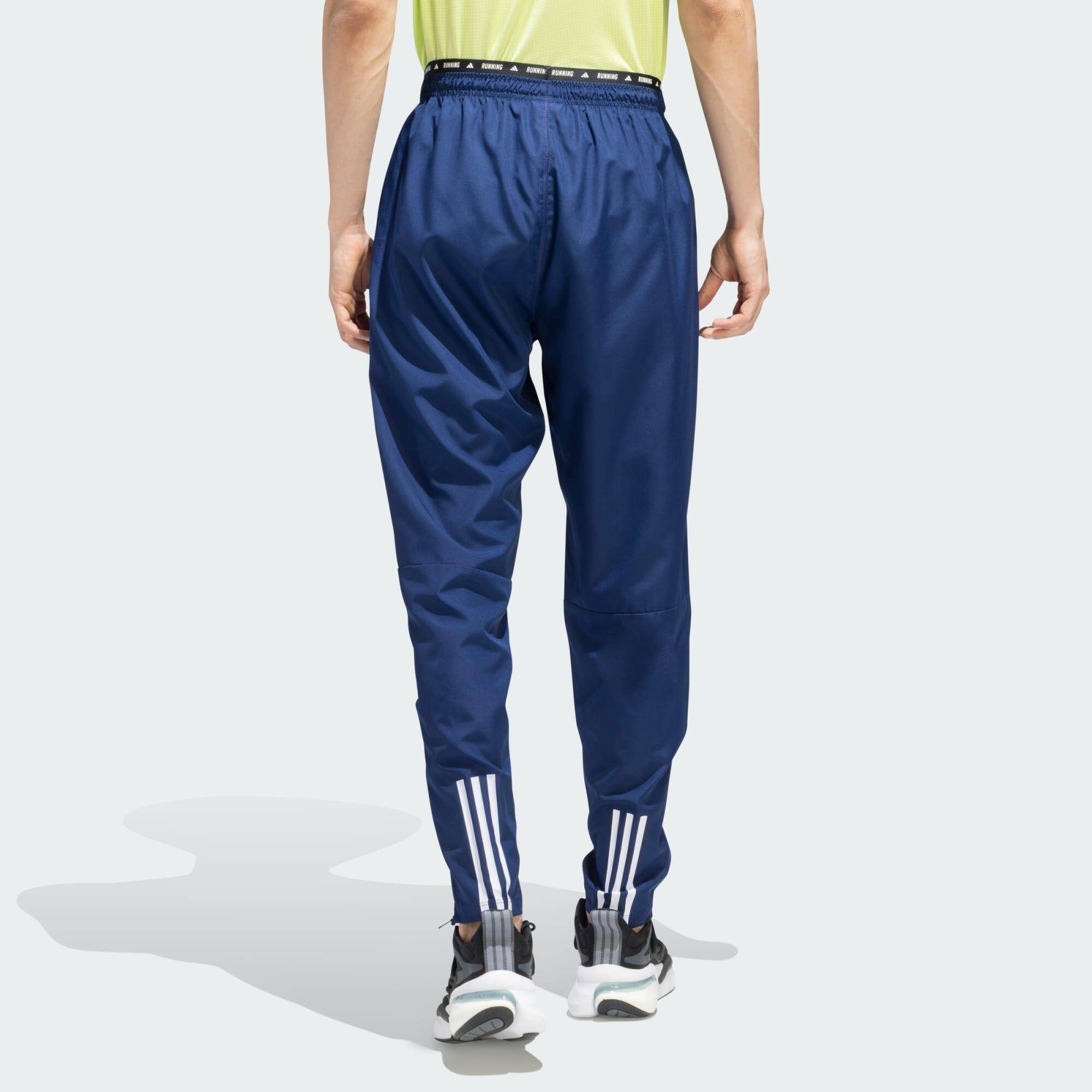Adidas Run 3S Pnt M Men Running Track Pant Blue -  3