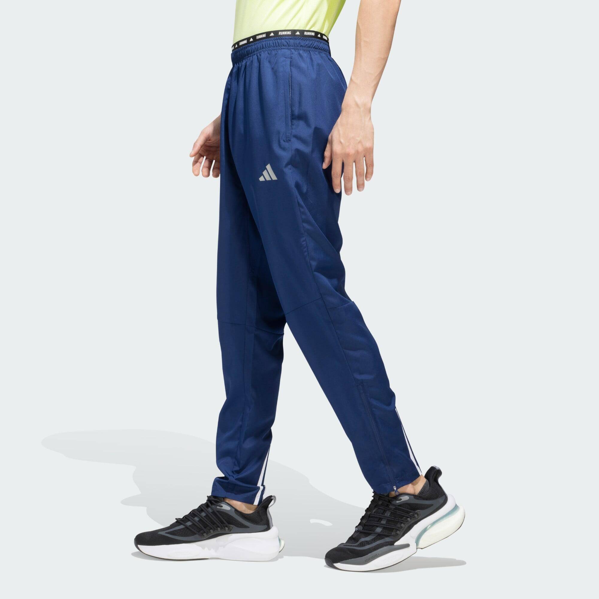 Adidas Run 3S Pnt M Men Running Track Pant Blue -  2