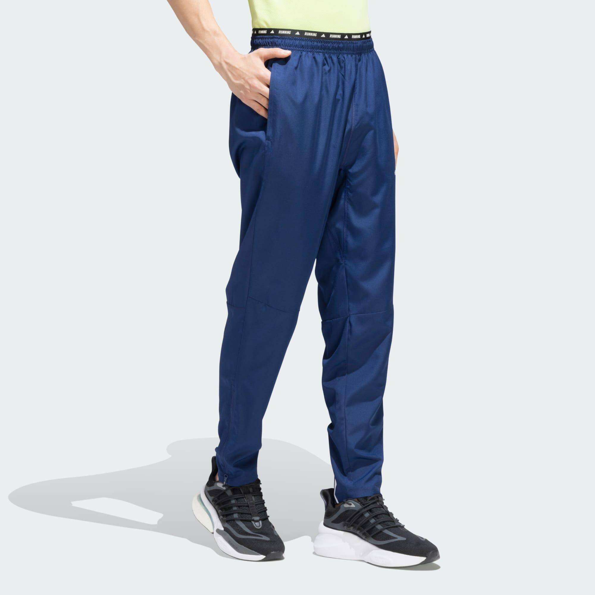 Adidas Run 3S Pnt M Men Running Track Pant Blue -  4