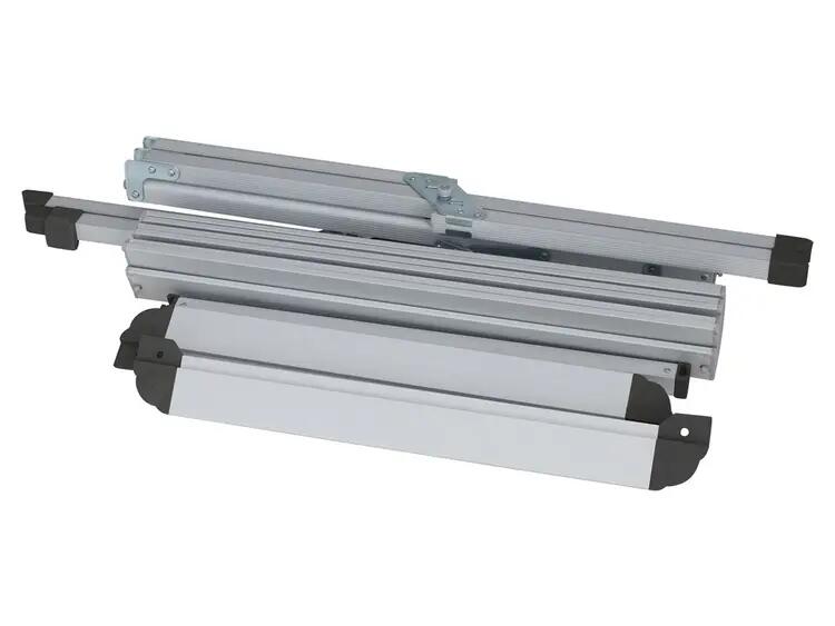 Mesa de camping plegable S. Pierre M de aluminio con pata ajustable 3/4