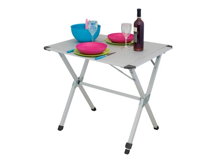 Mesa de camping plegable S. Pierre M de aluminio con pata ajustable 2/4