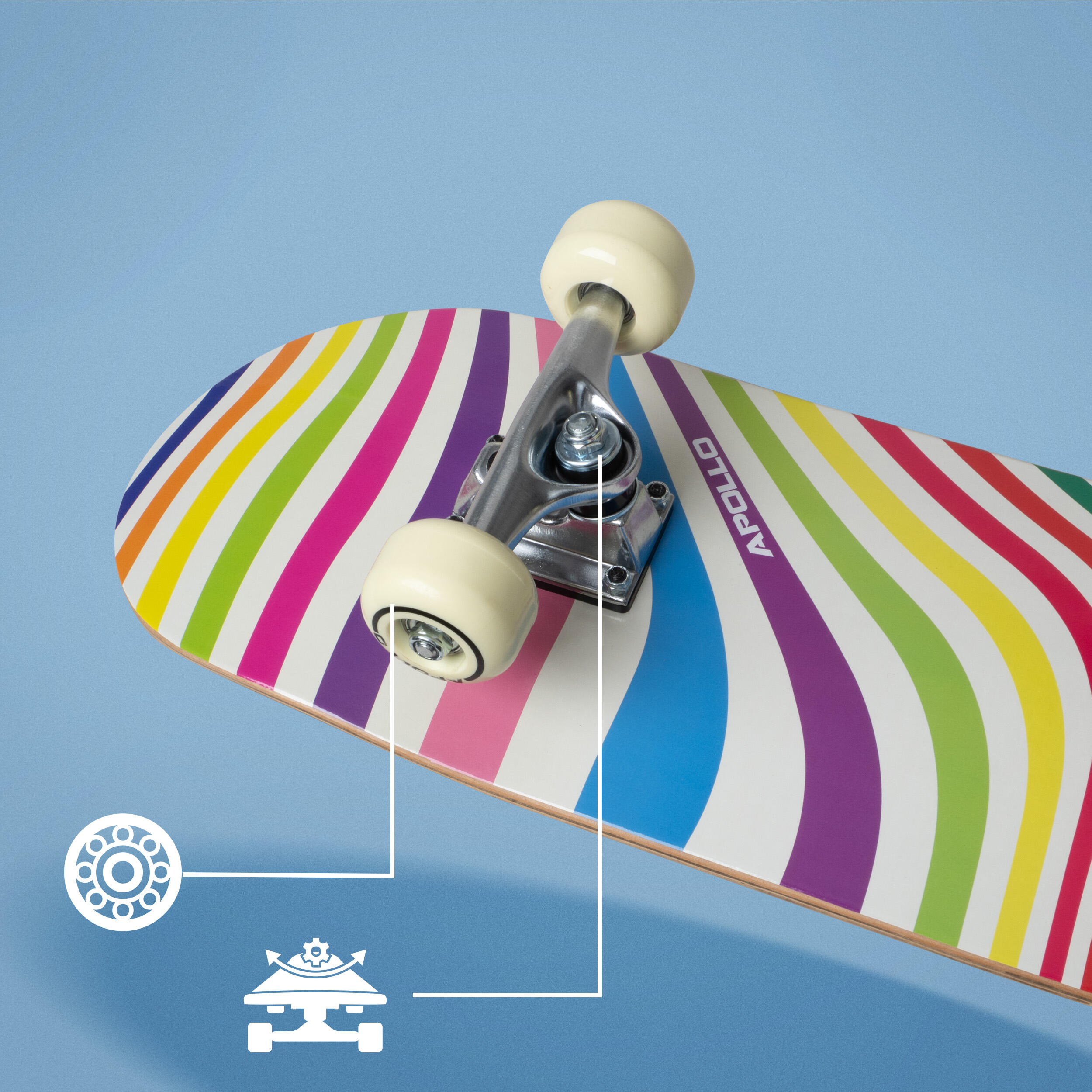 Skateboard enfant Apollo 71 cm – planche complète débutant 3/7