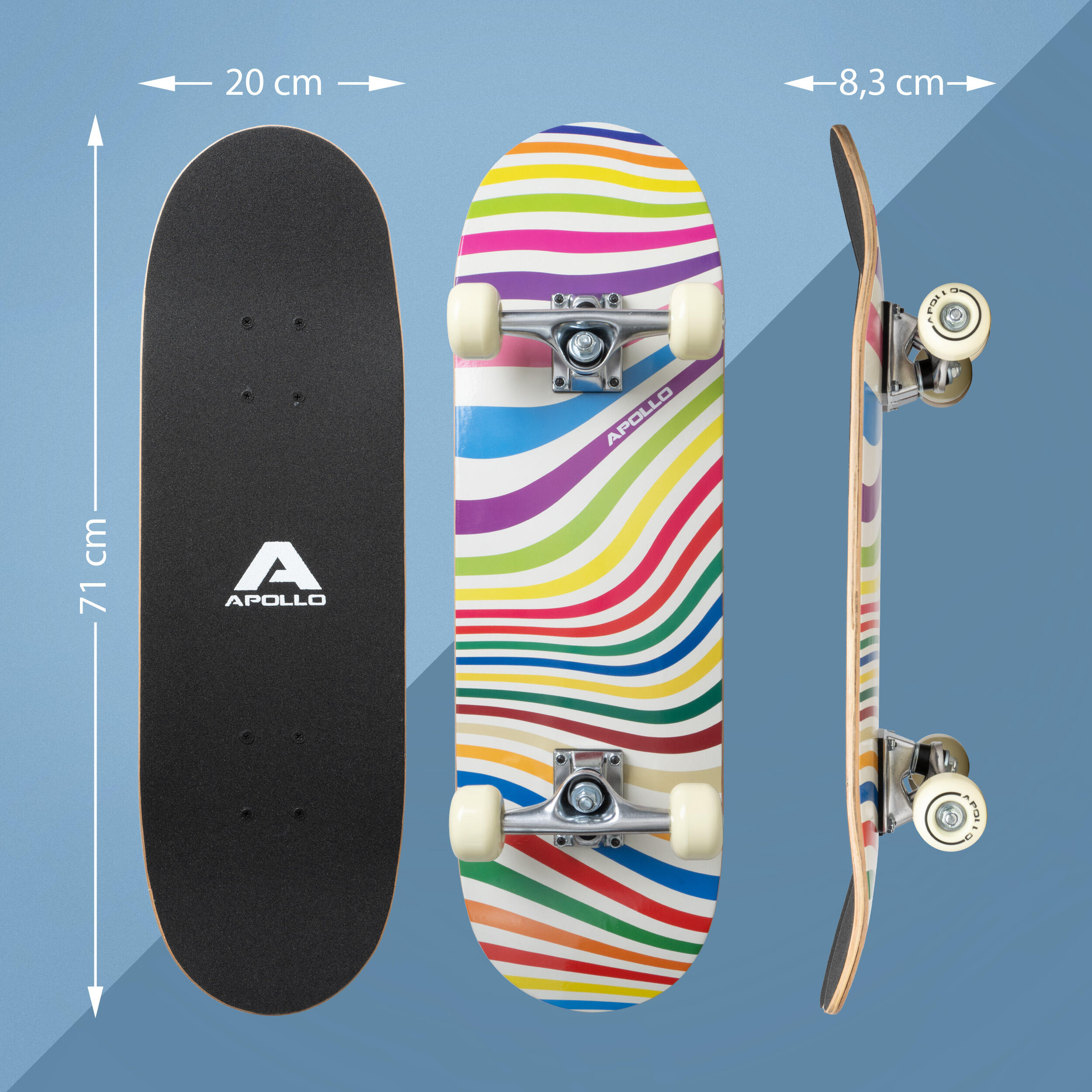 Skateboard enfant Apollo 71 cm – planche complète débutant 5/7