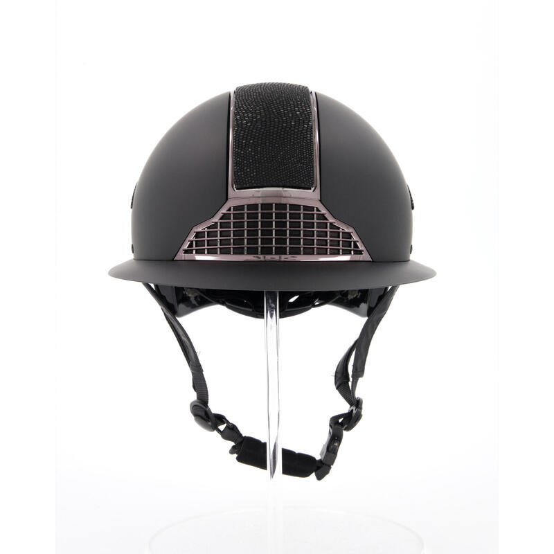 QHP Paardrijcap Detroit Polo Visor - Zwart