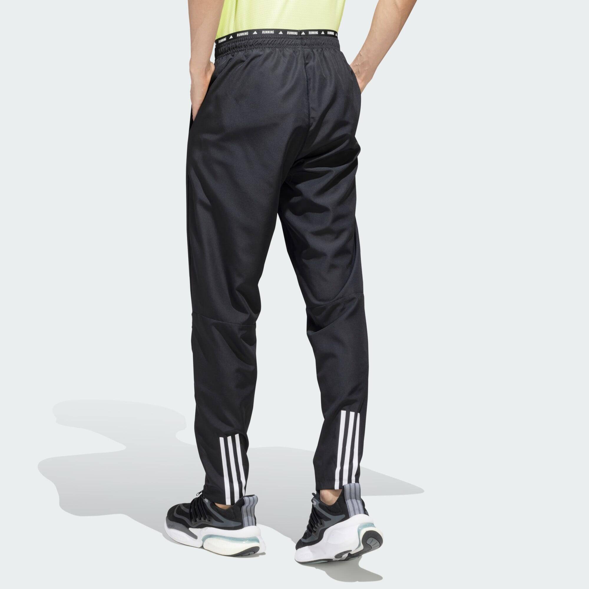 Adidas Run 3S Pnt M Men Running Track Pant Black -  3