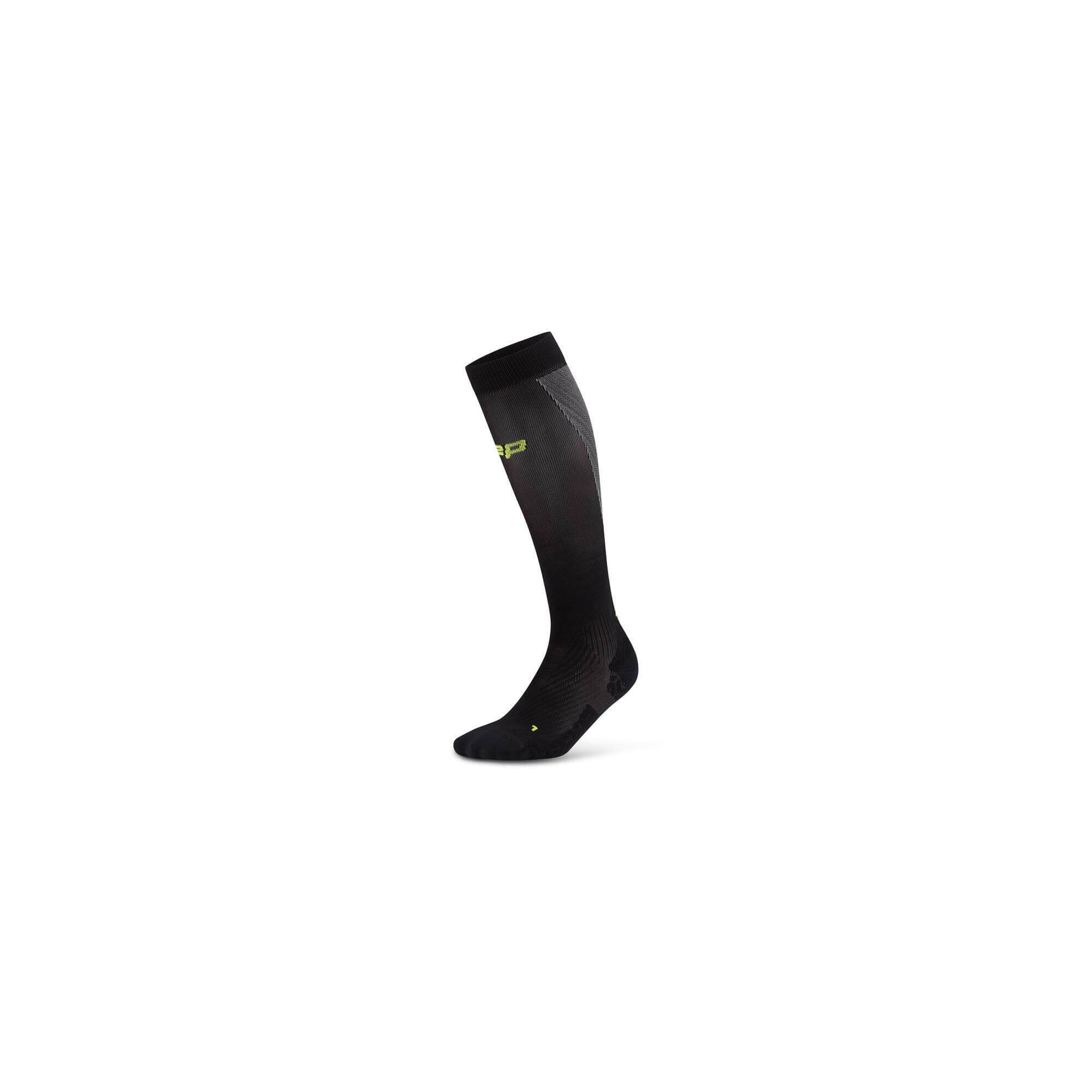 Șosete compresie înalte CEP Run Ultralight 4.0 femei - negru/gri