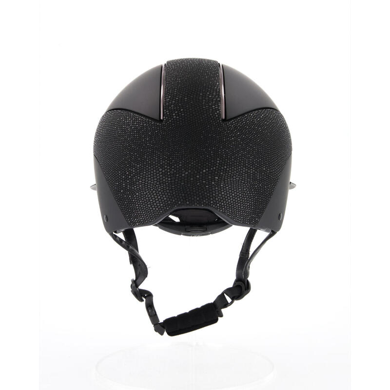 QHP Paardrijcap Detroit Polo Visor - Zwart