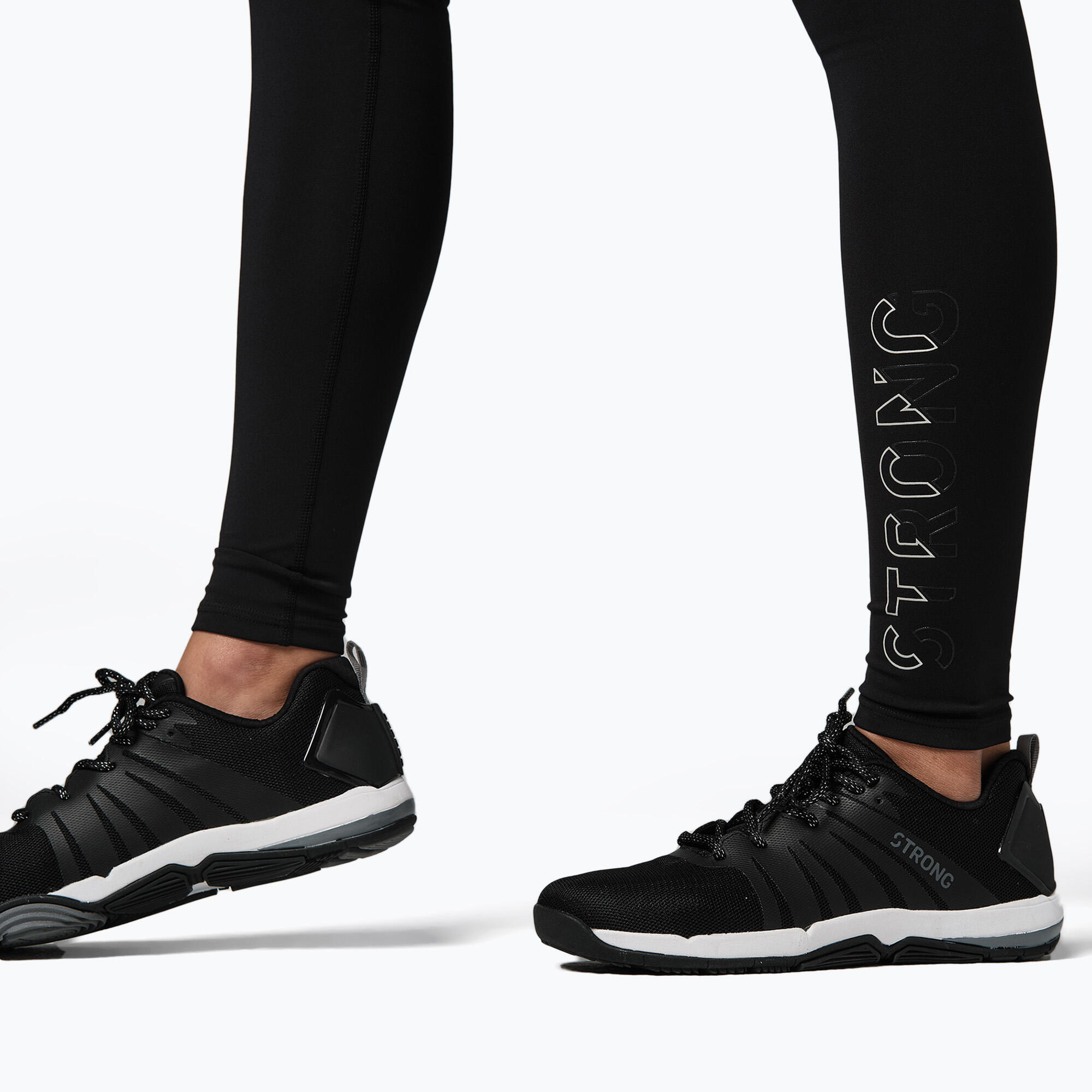 Leggings da donna STRONG ID Performance nero e grigio Z1B01337 XS 6/7