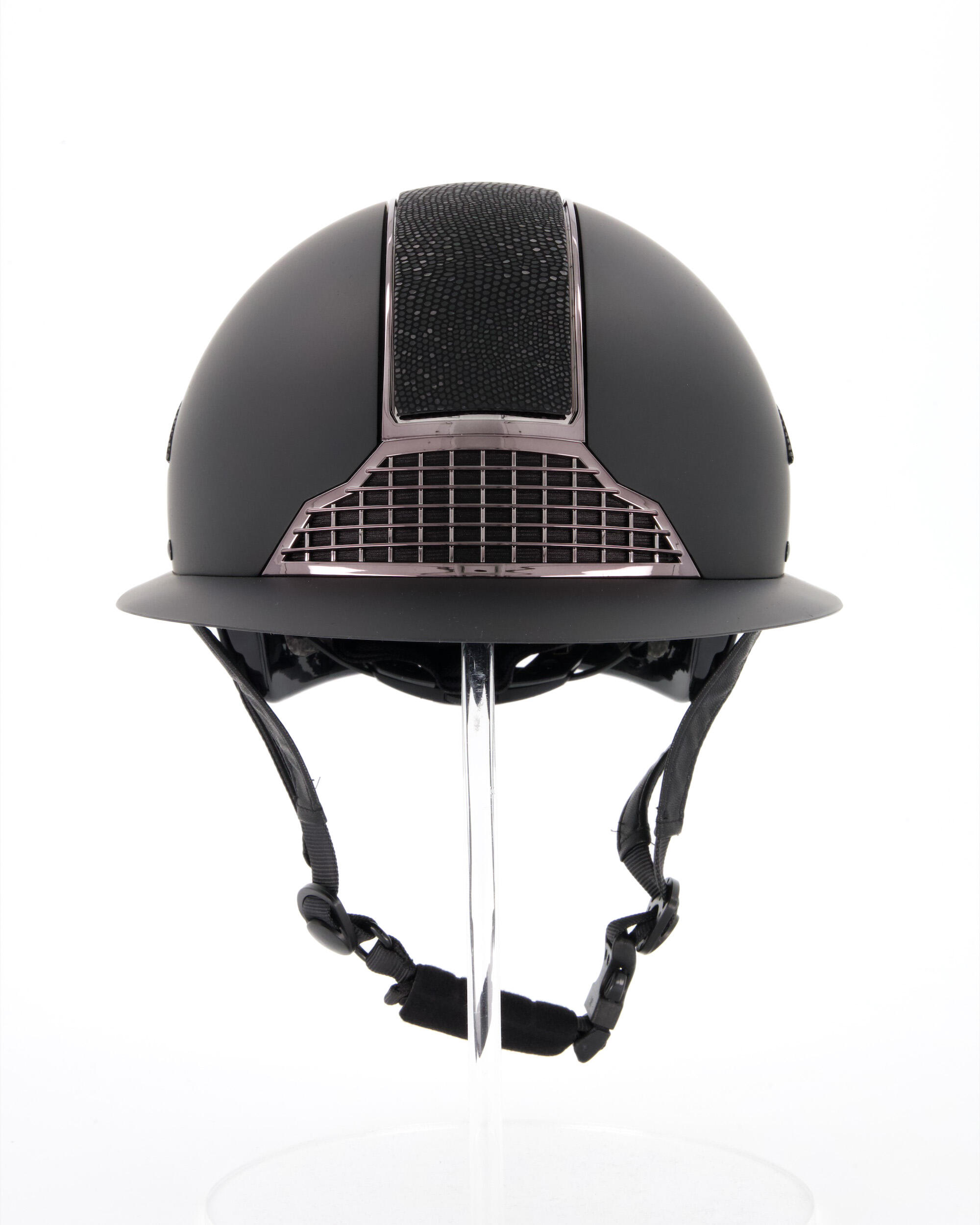 QHP Paardrijcap Detroit Polo Visor - Zwart 5/6