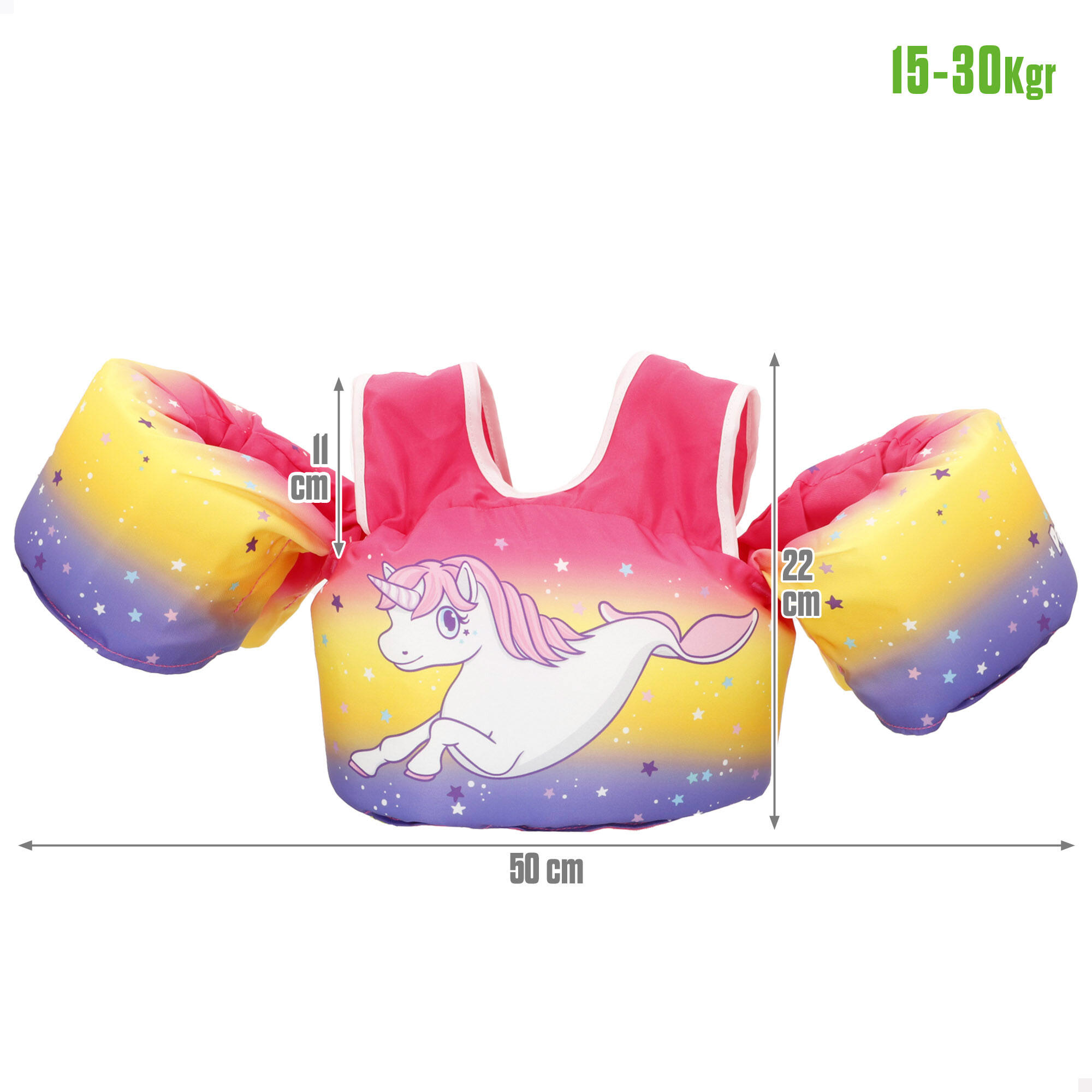 Giubbotto di salvataggio unicorno 15-30 kg per bambini dai 3 ai 6 anni 4/7