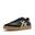 FITFLOP FitFlop The Dash Mens T-Toe Leather Sneakers  ZWART/SALIEGROEN 41