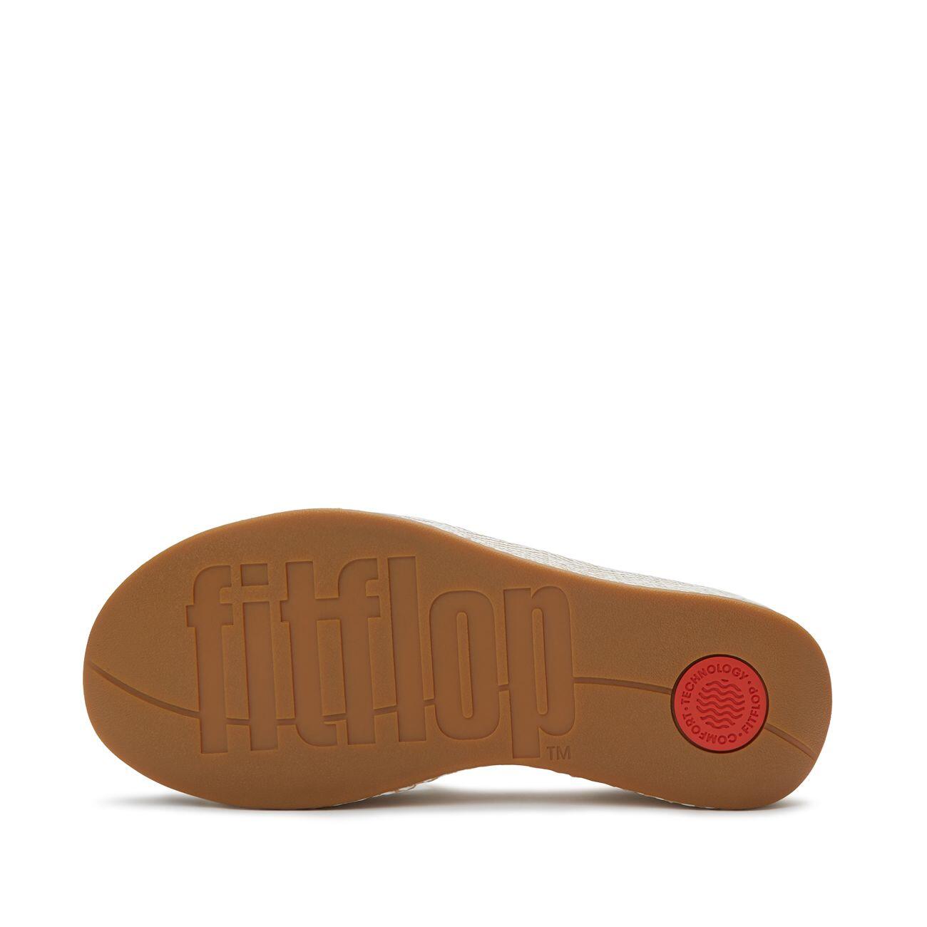 Sandales FitFlop à plateforme en cuir tissé graphique 4/7
