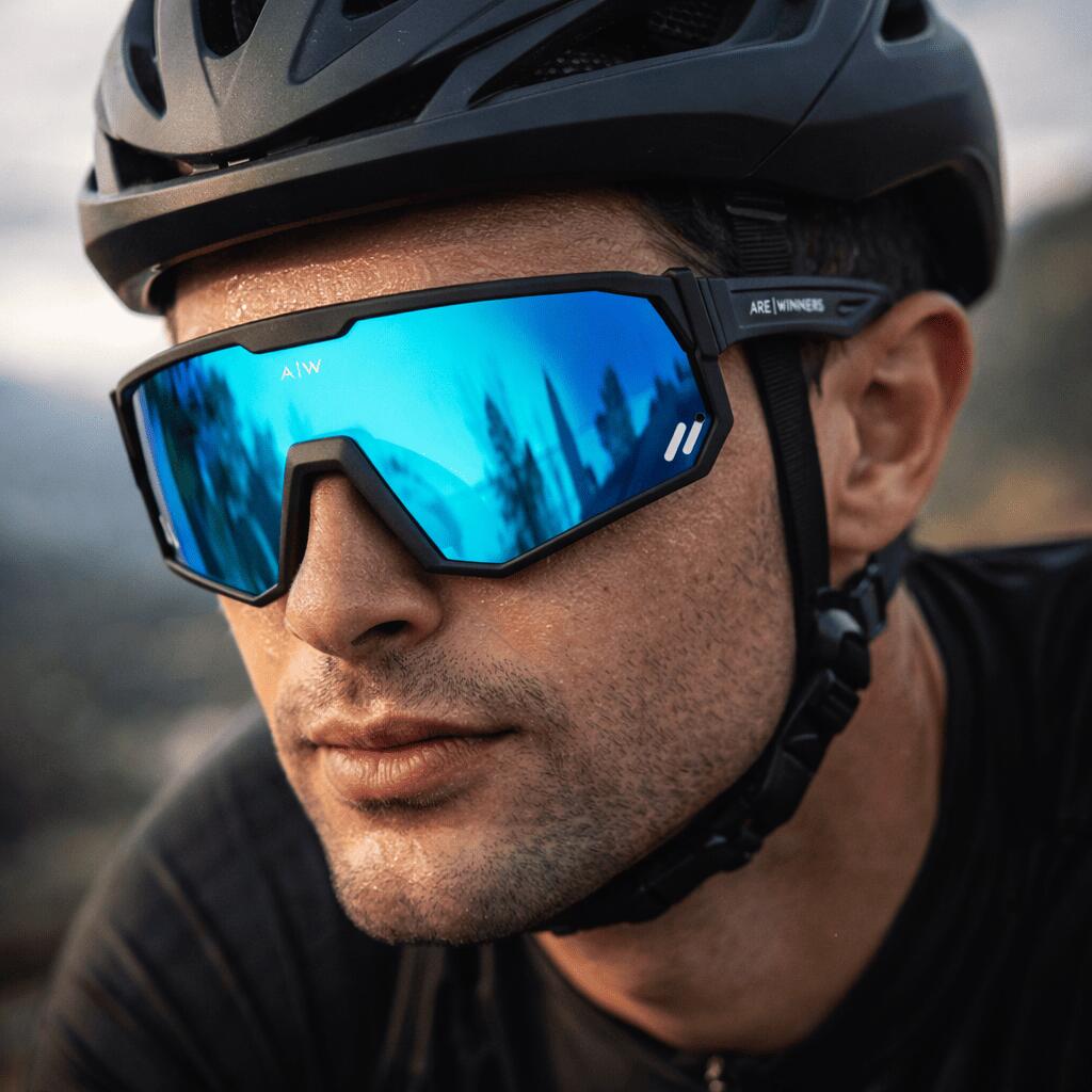 Gli occhiali da ciclismo per adulti Are Winners ULTRA Black Blue 2/8
