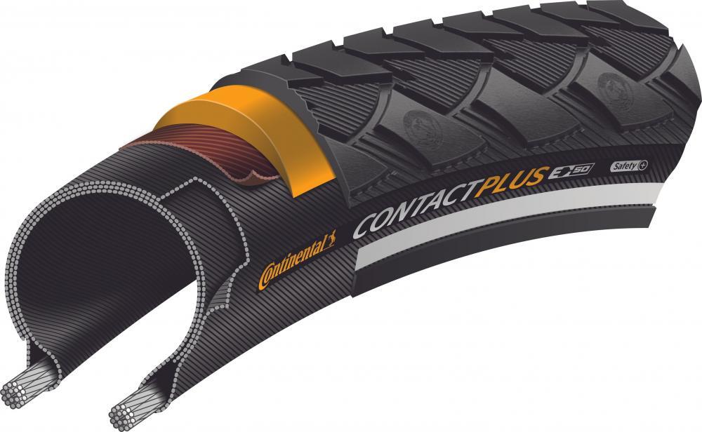 Cubierta Continental Contact Plus 700c Tubetype rígida SafetyPlus Reflex 3/3