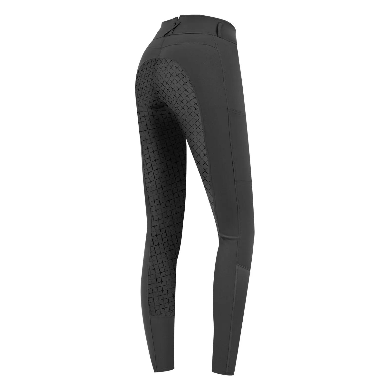 Pantalon équitation taille haute full grip fille ELT Micro Sport 2/3