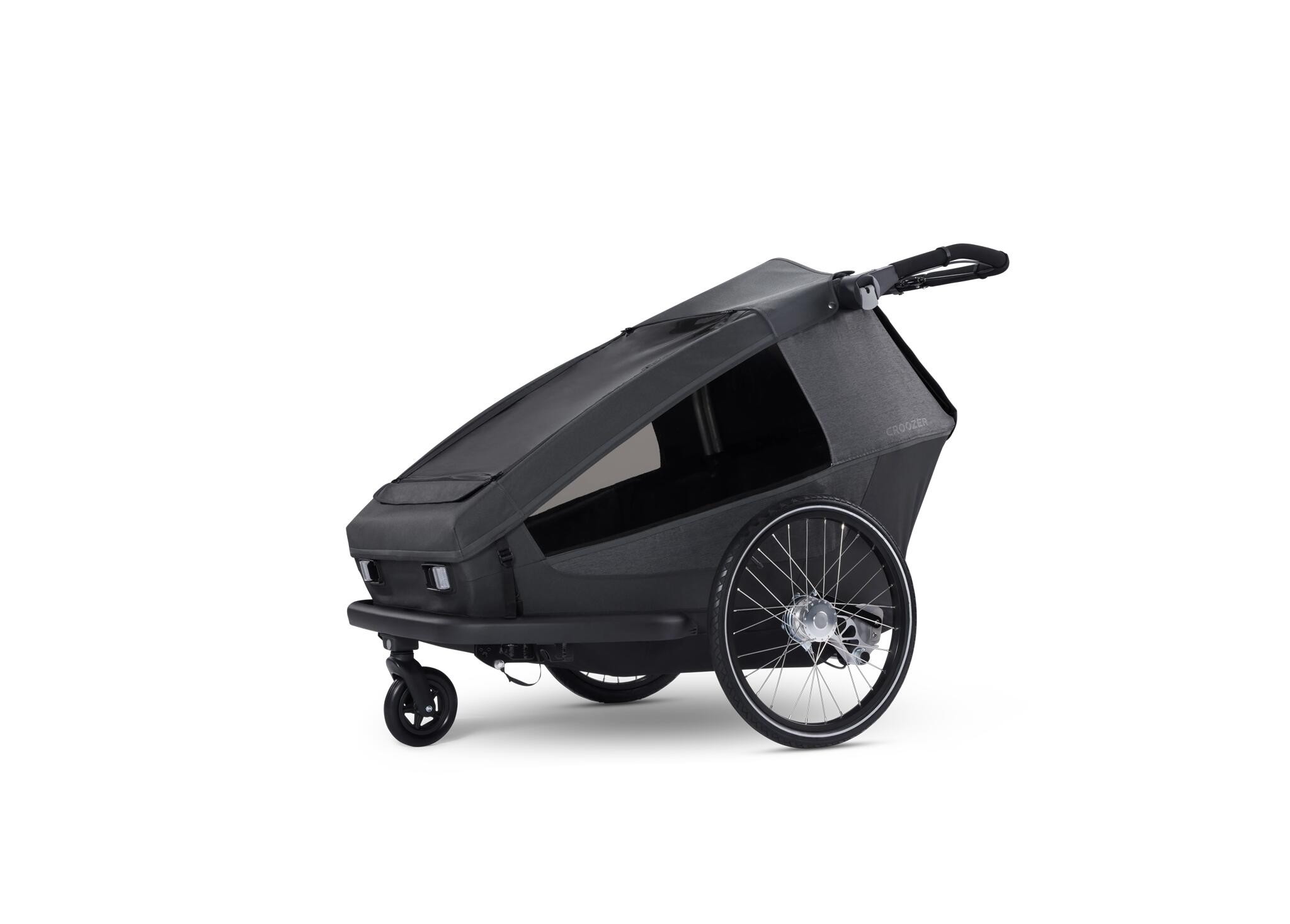 Gefederter modularer Fahrradanhänger Yuuna für Kinder, Hunde und Gepäck 1/7