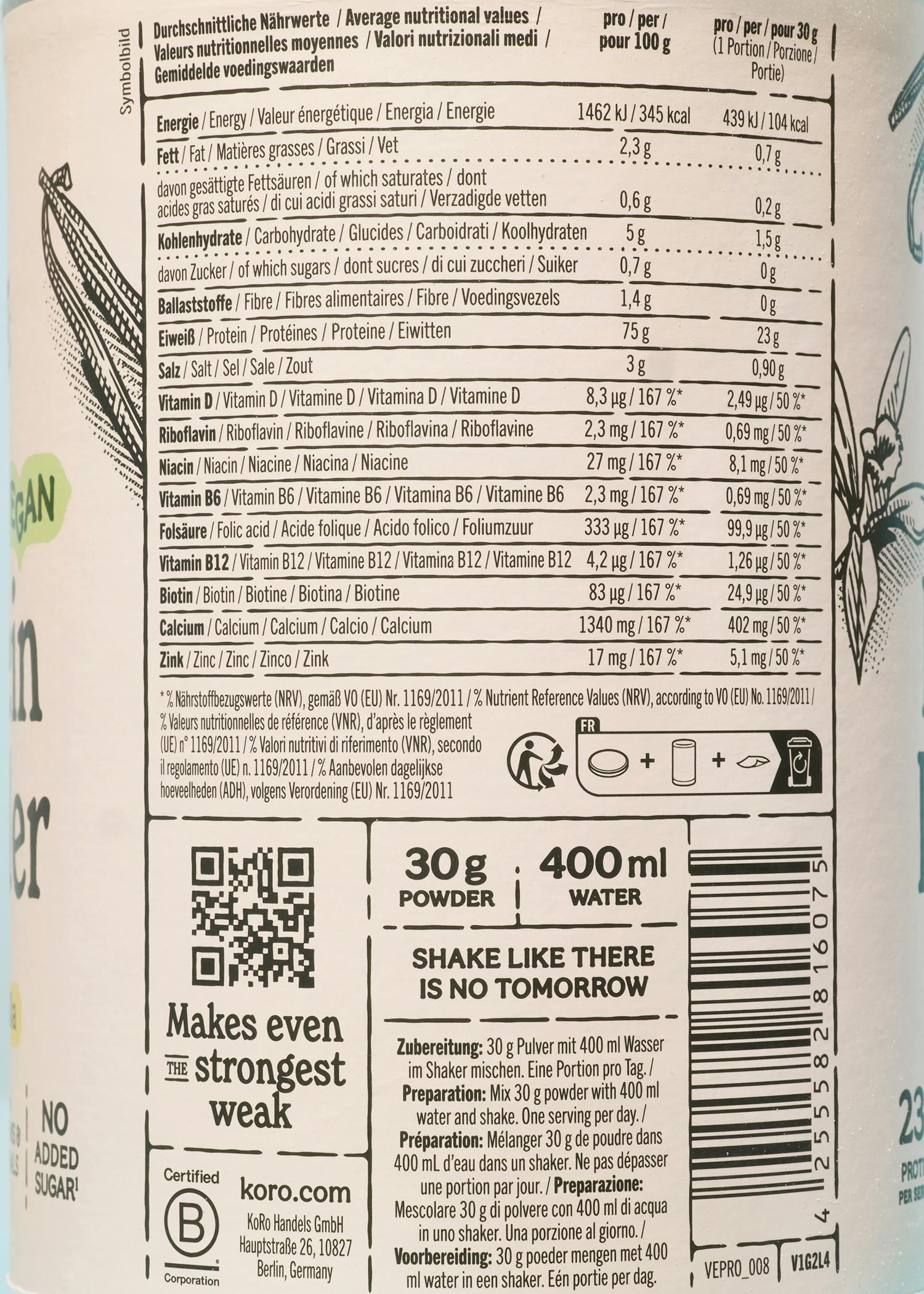 Proteine vegane in polvere alla vaniglia extra cremose | 300 g 6/6