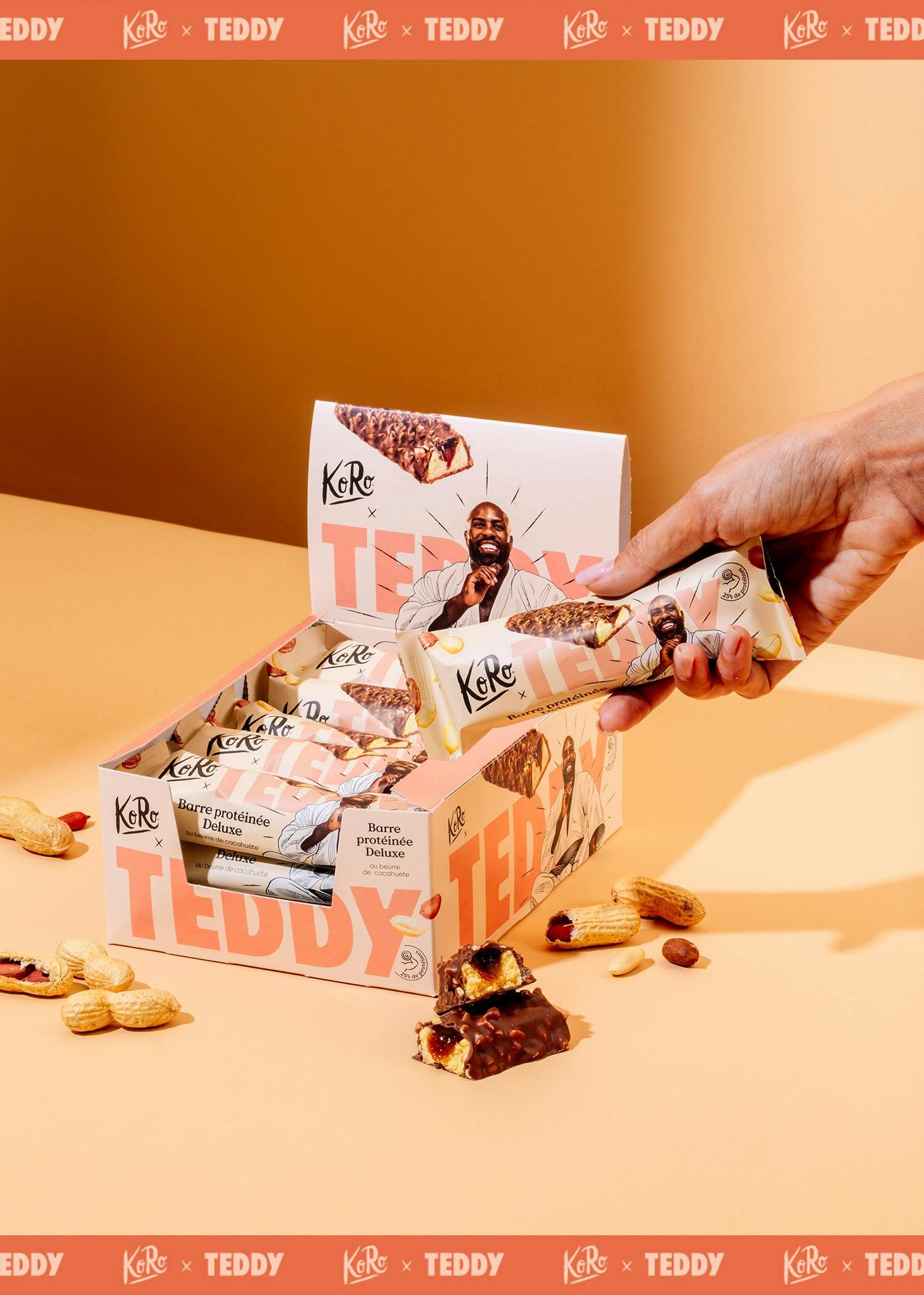 Barre protéinée Teddy au beurre de cacahuètes 12 x 55 g 5/7