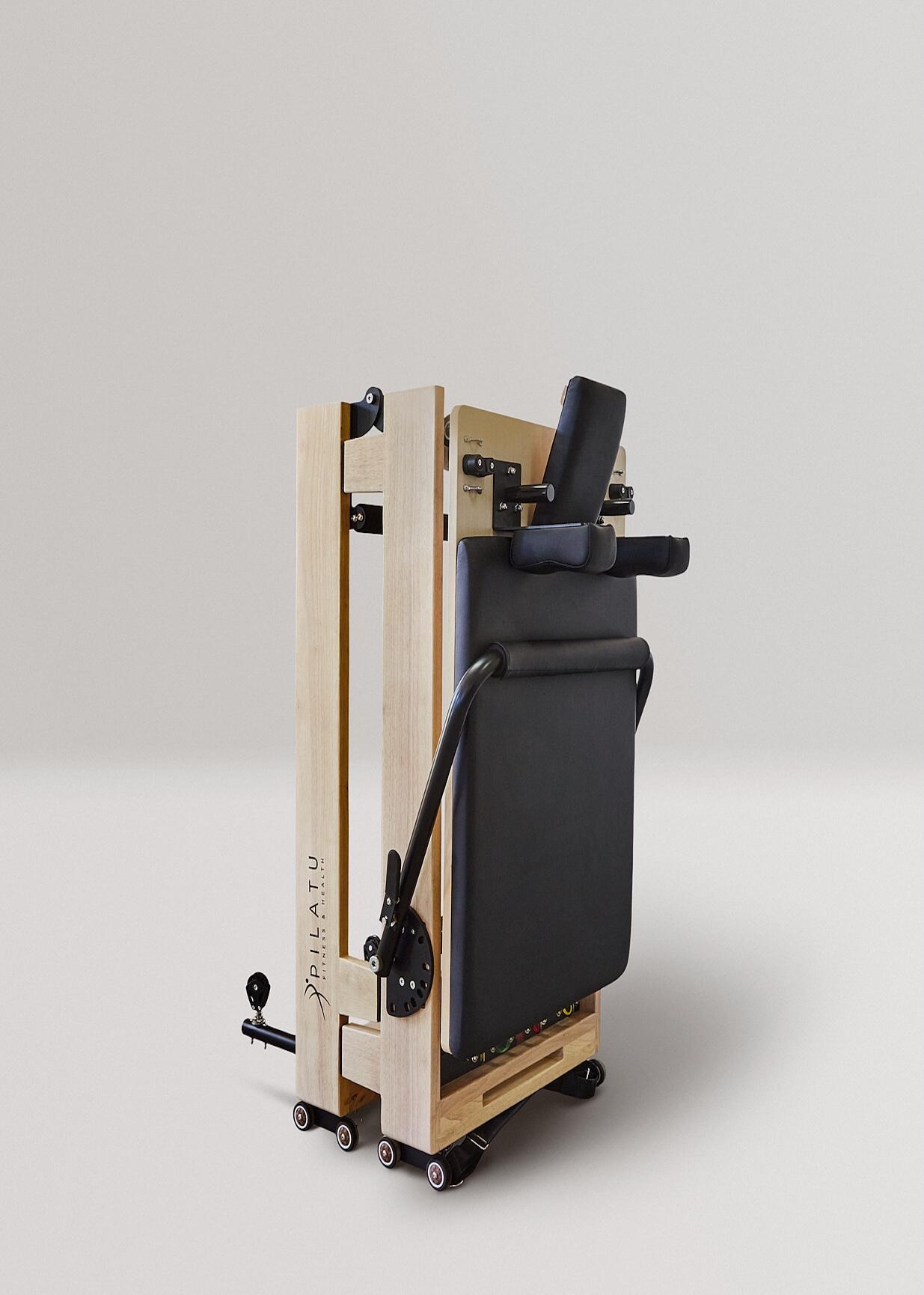 Reformer Dobrável em madeira de Carvalho e Preto Pilates Pilatu F&H 3/3