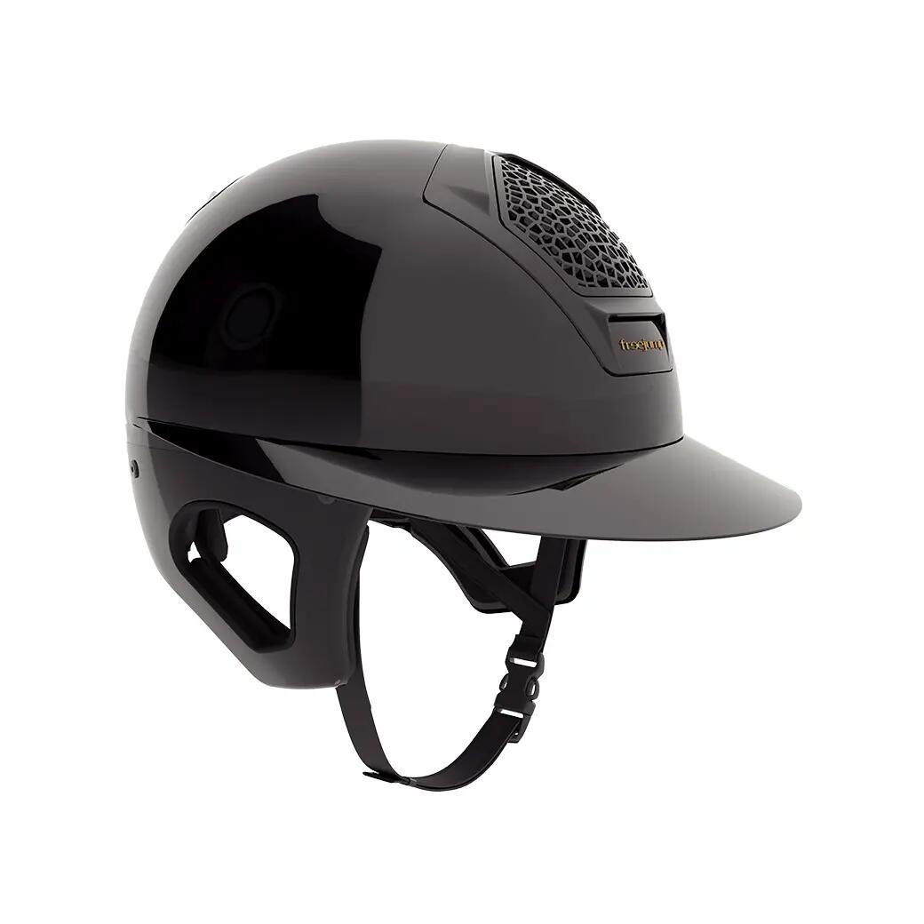 Casque d'équitation avec protections temporales visière large FreeJump Voronoi G 1/2
