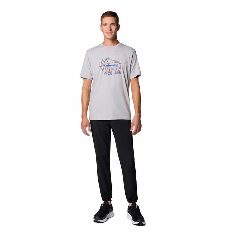 COLUMBIA Koszulka męska Rockaway River Outdoor SS columbia grey heather-M 5/5