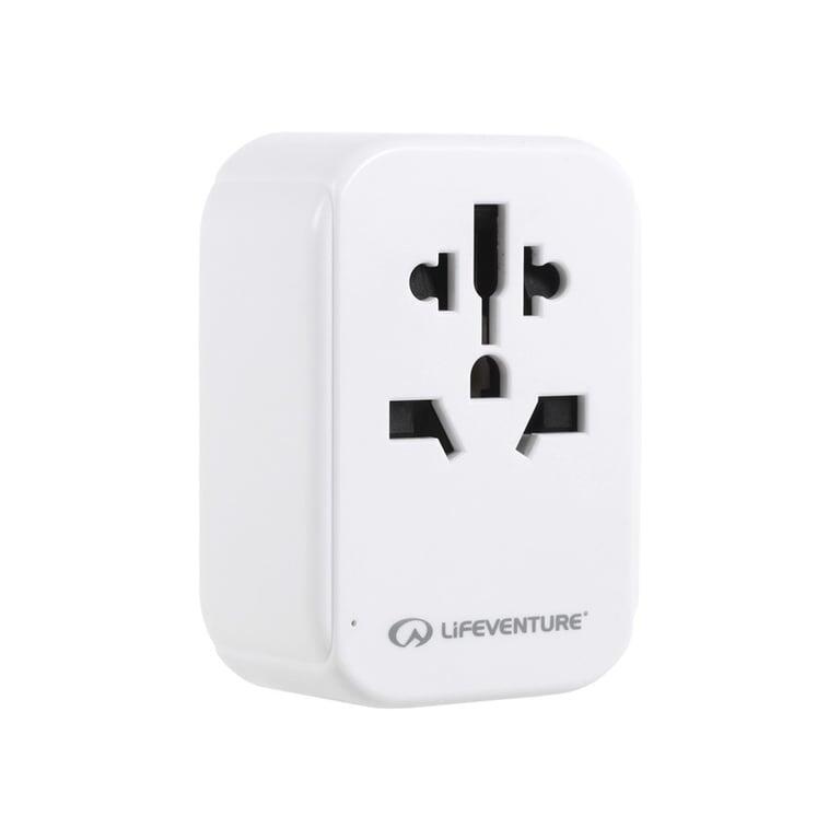 Lifeventure 3-portowy adapter podróżny USB + szybki adapter USB-C (UE/USA/AU/CN) 3/6