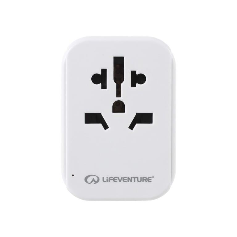 Lifeventure 3-portowy adapter podróżny USB + szybki adapter USB-C (UE/USA/AU/CN) 4/6