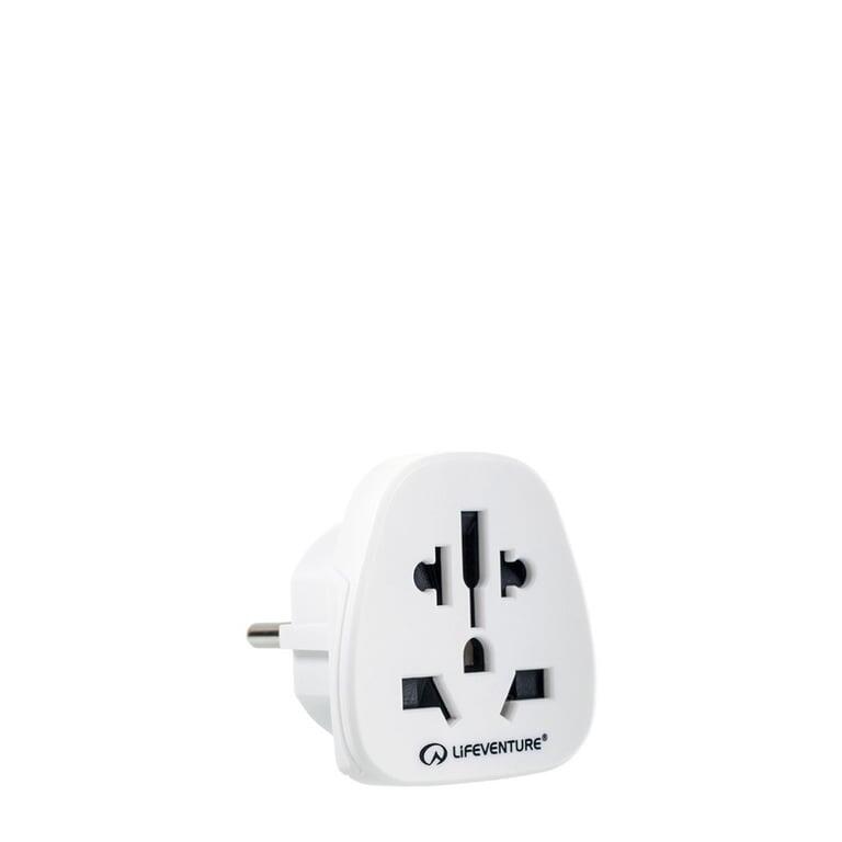 Adaptateur voyage Lifeventure World pour Europe, compact, Type C/E/F, USB 2/5