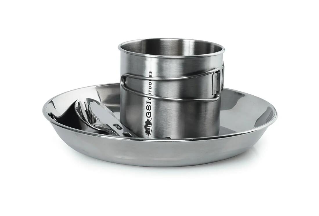 GSI Zestaw naczyń turystycznych Glacier Stainless 1 Person Set 2/3