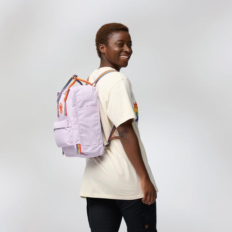 Plecak miejski Fjallraven Kanken Rainbow - chalk rose/rainbow 5/7